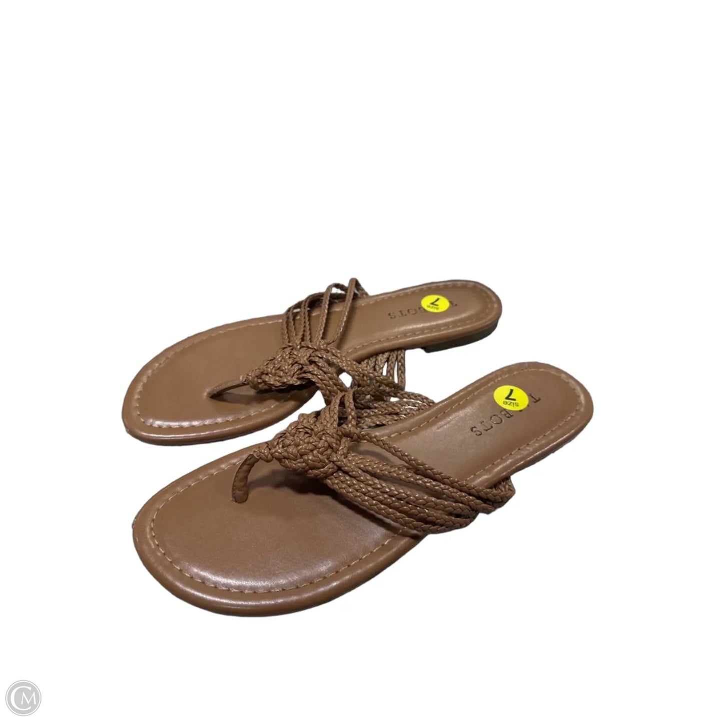 Sandals Flip Flops By Talbots In Tan, Size: 7