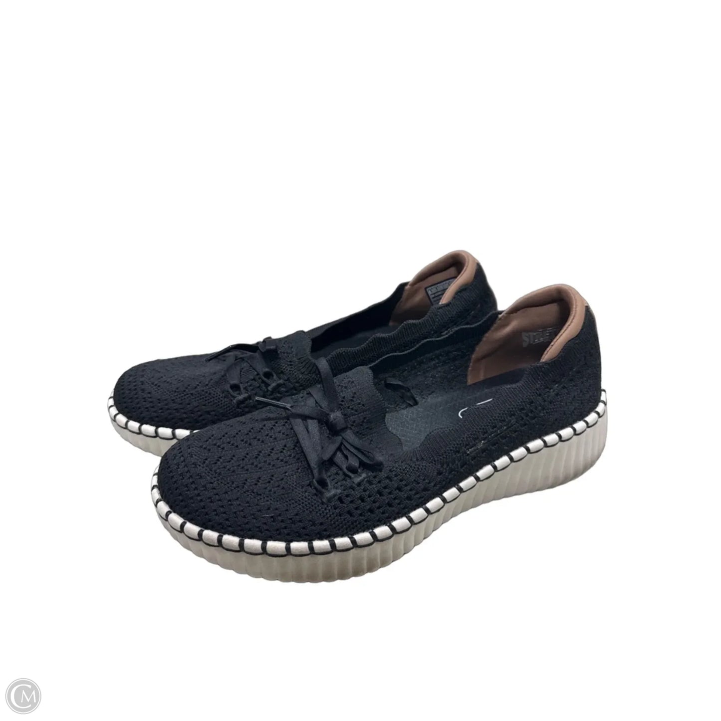 Shoes Flats By Skechers In Black & Cream, Size: 8.5