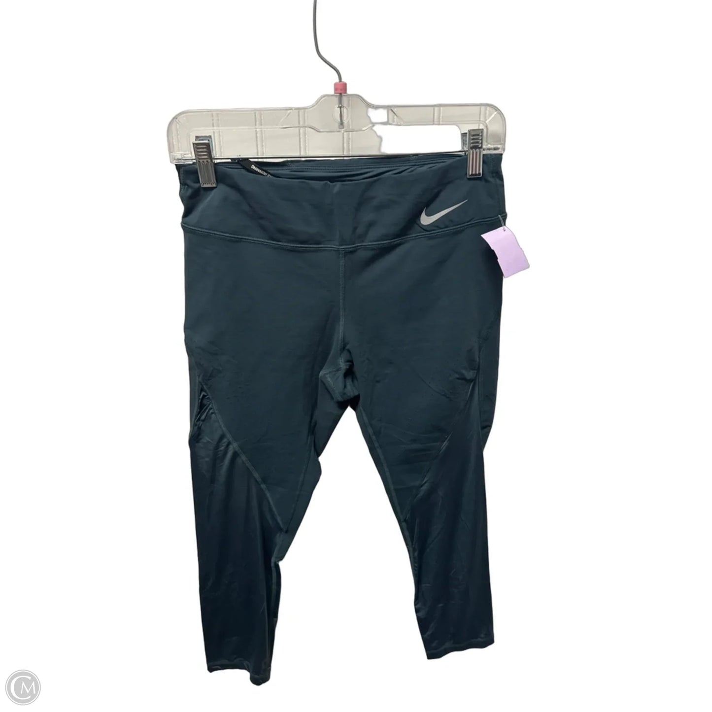 Athletic Leggings By Nike In Teal, Size: M