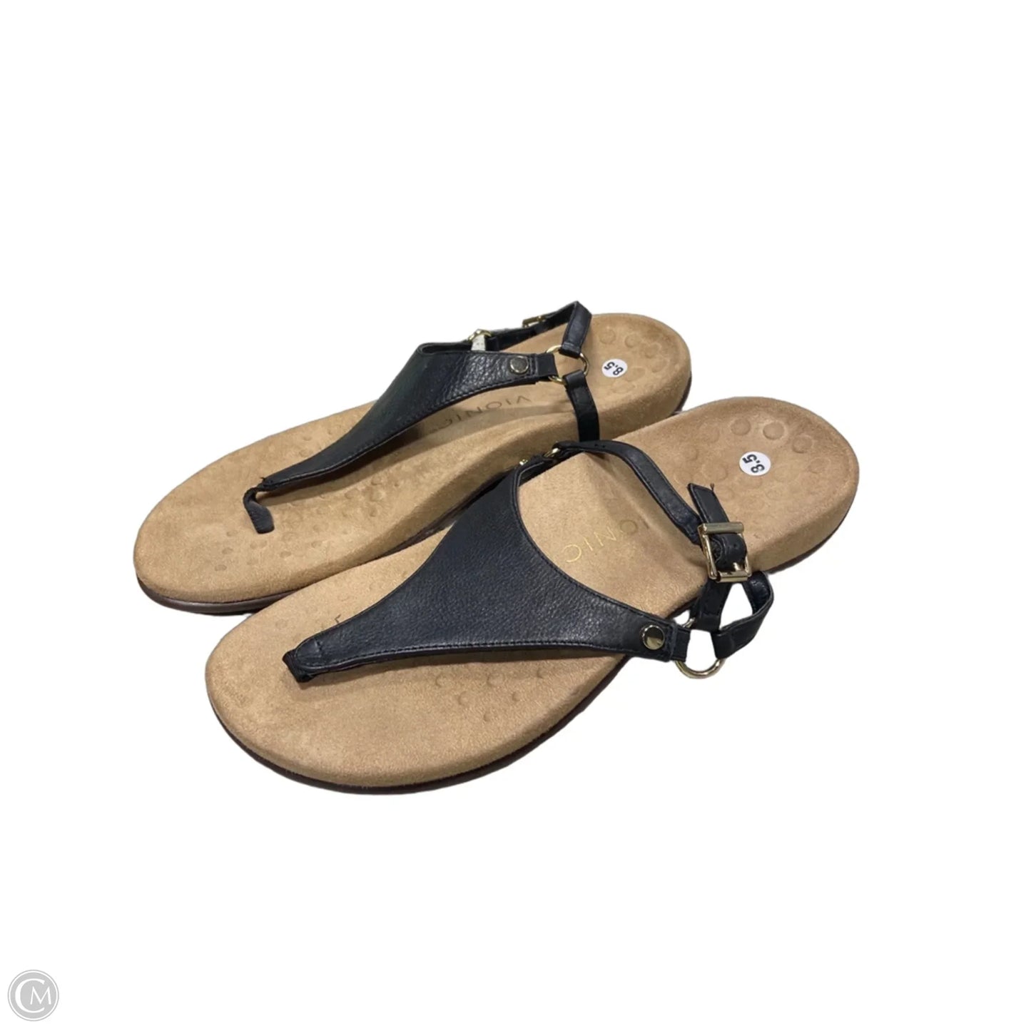 Sandals Flats By Vionic In Black, Size: 8.5
