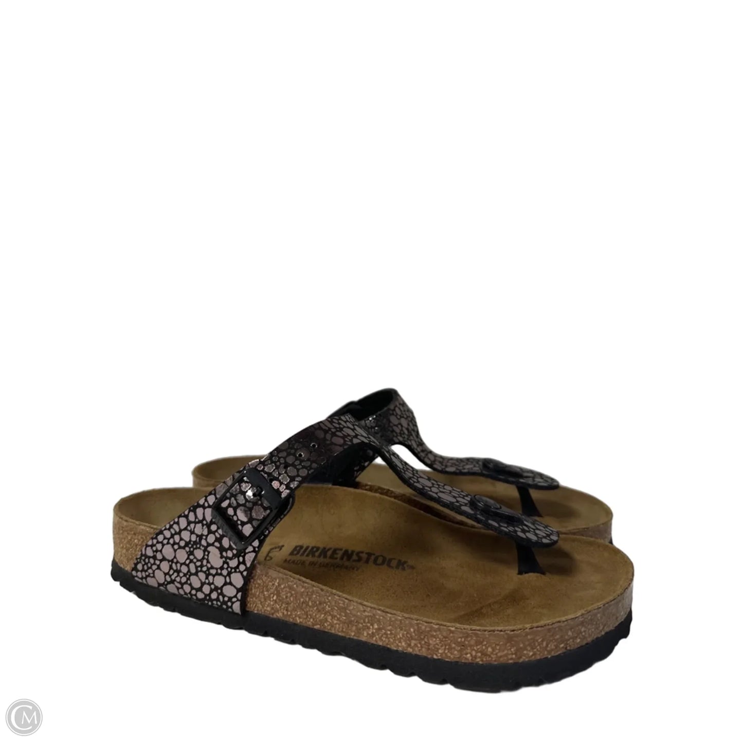 Sandals Flats By Birkenstock In Black, Size: 8