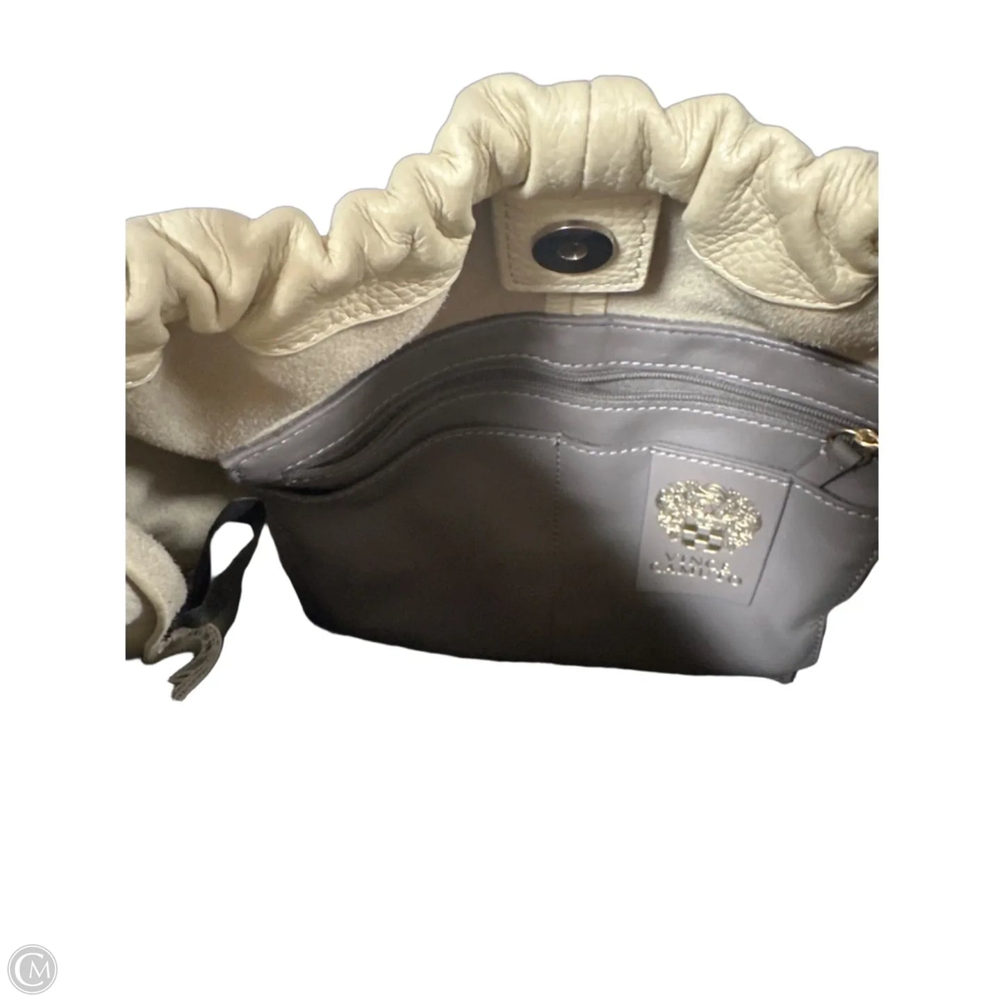 Handbag Leather By Vince Camuto, Size: Large