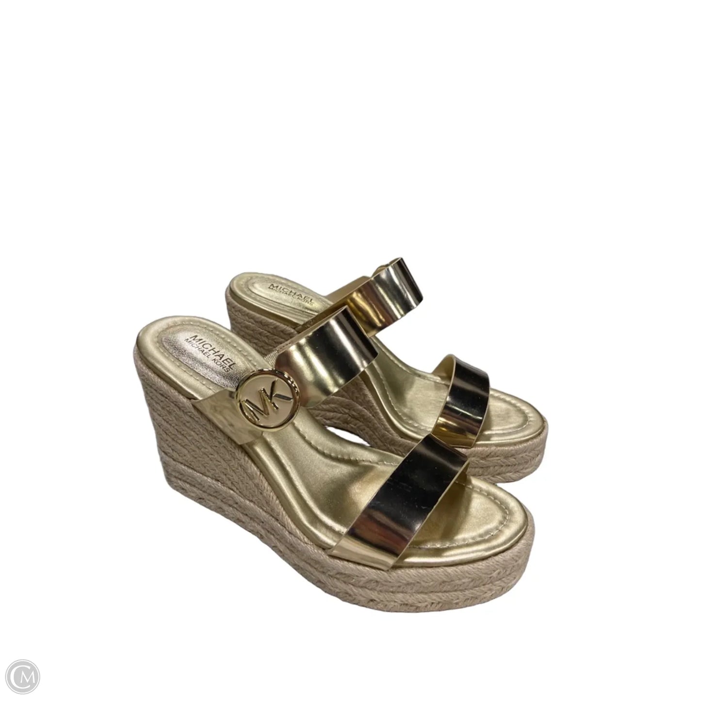 Sandals Designer By Michael Kors In Gold, Size: 6.5