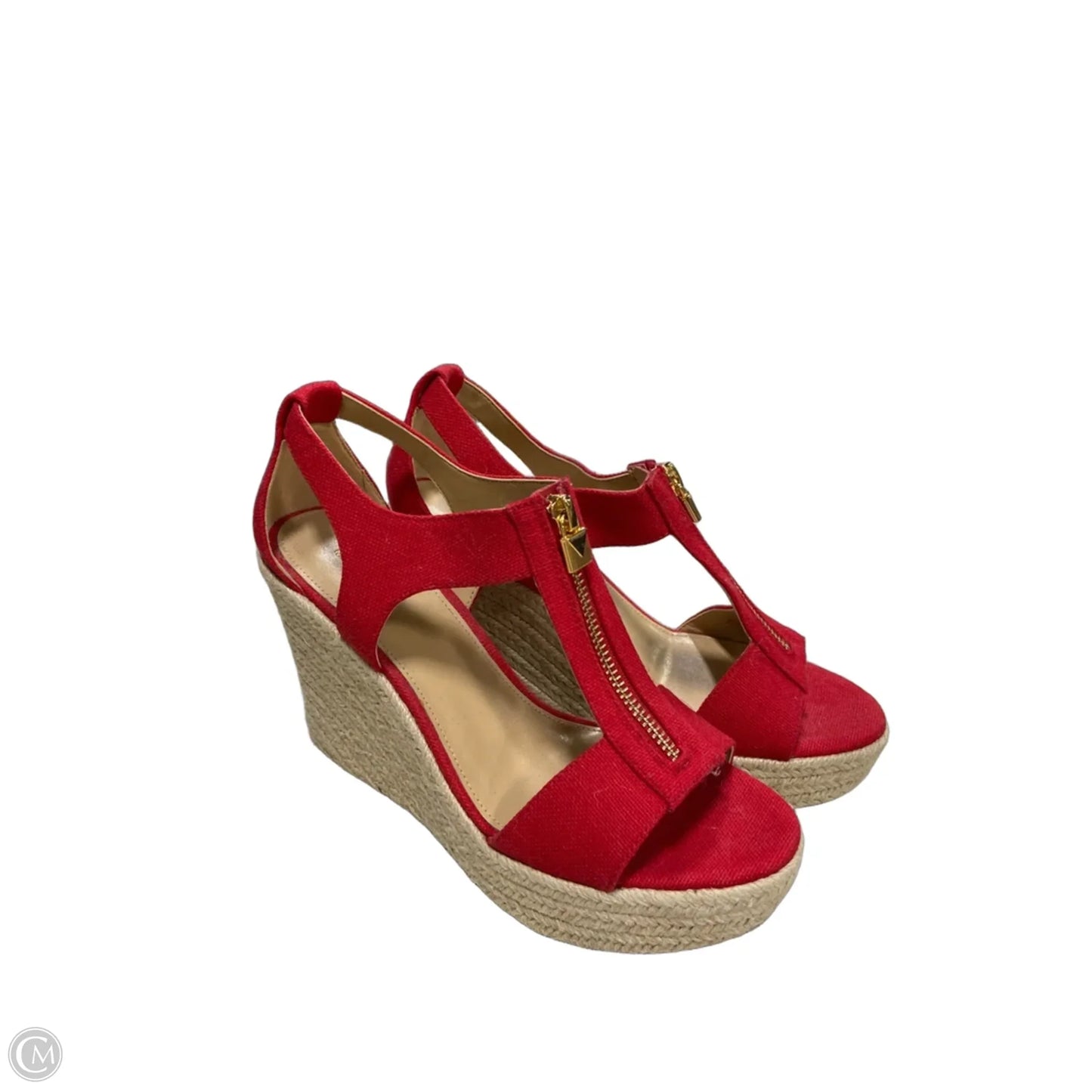 Sandals Designer By Michael Kors In Red, Size: 6.5