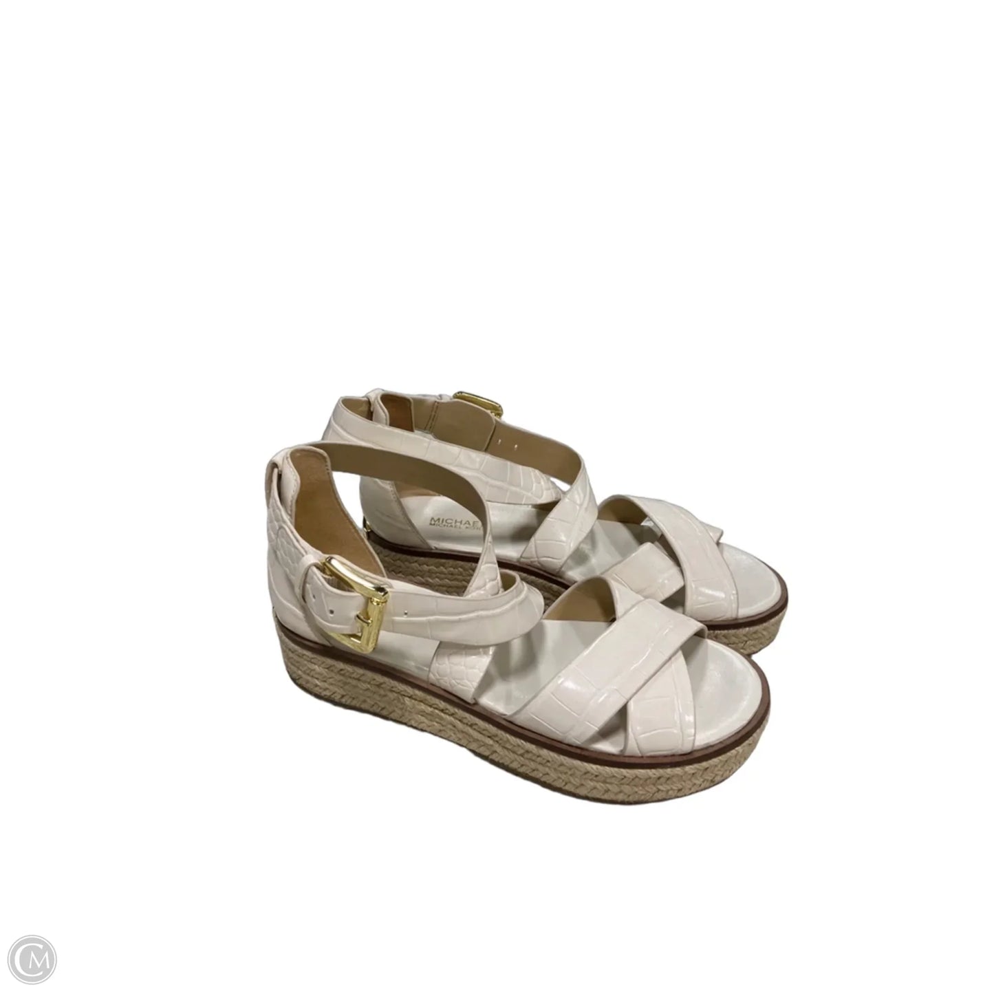 Sandals Designer By Michael Kors In Cream, Size: 6.5