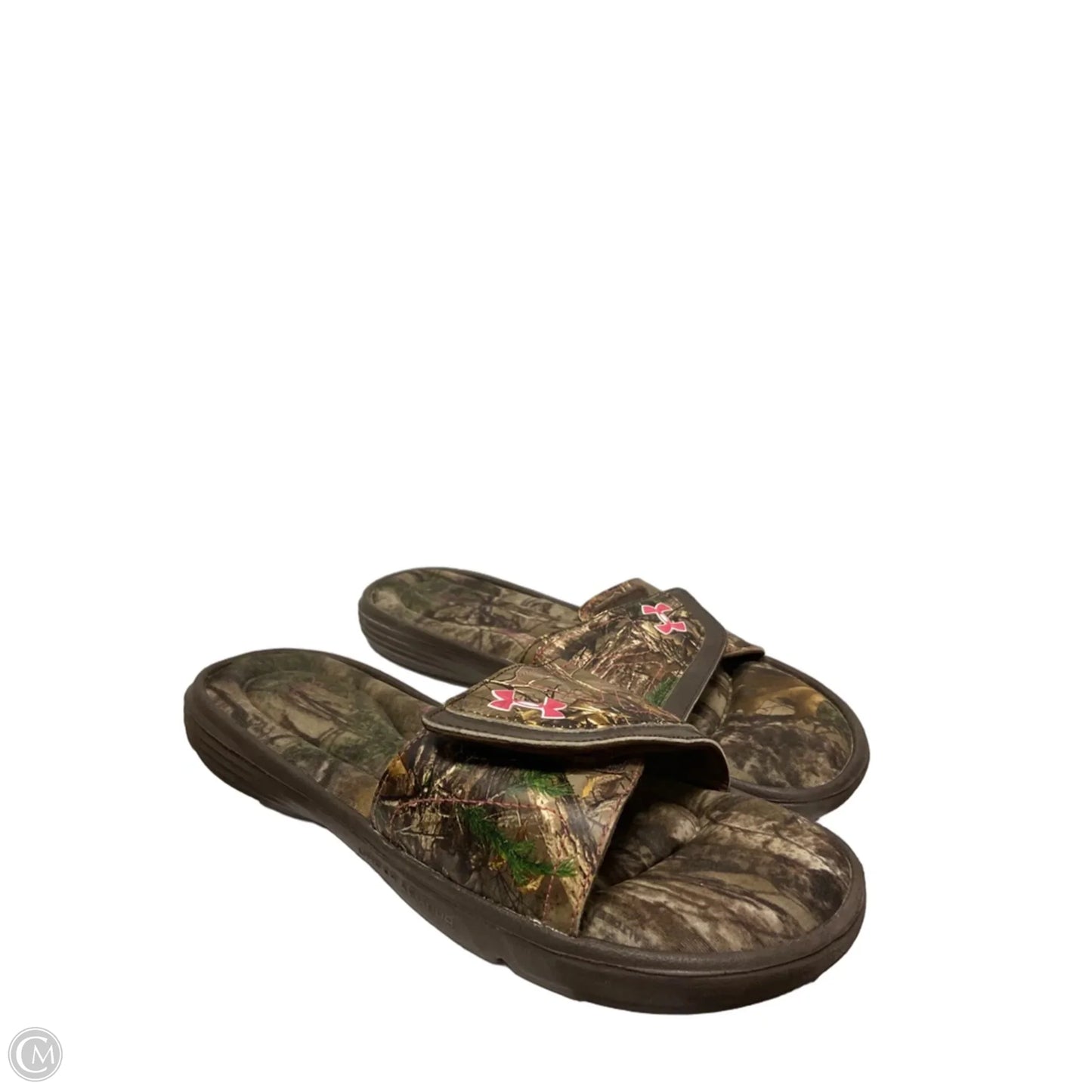 Sandals Flats By Under Armour In Camouflage Print, Size: 11
