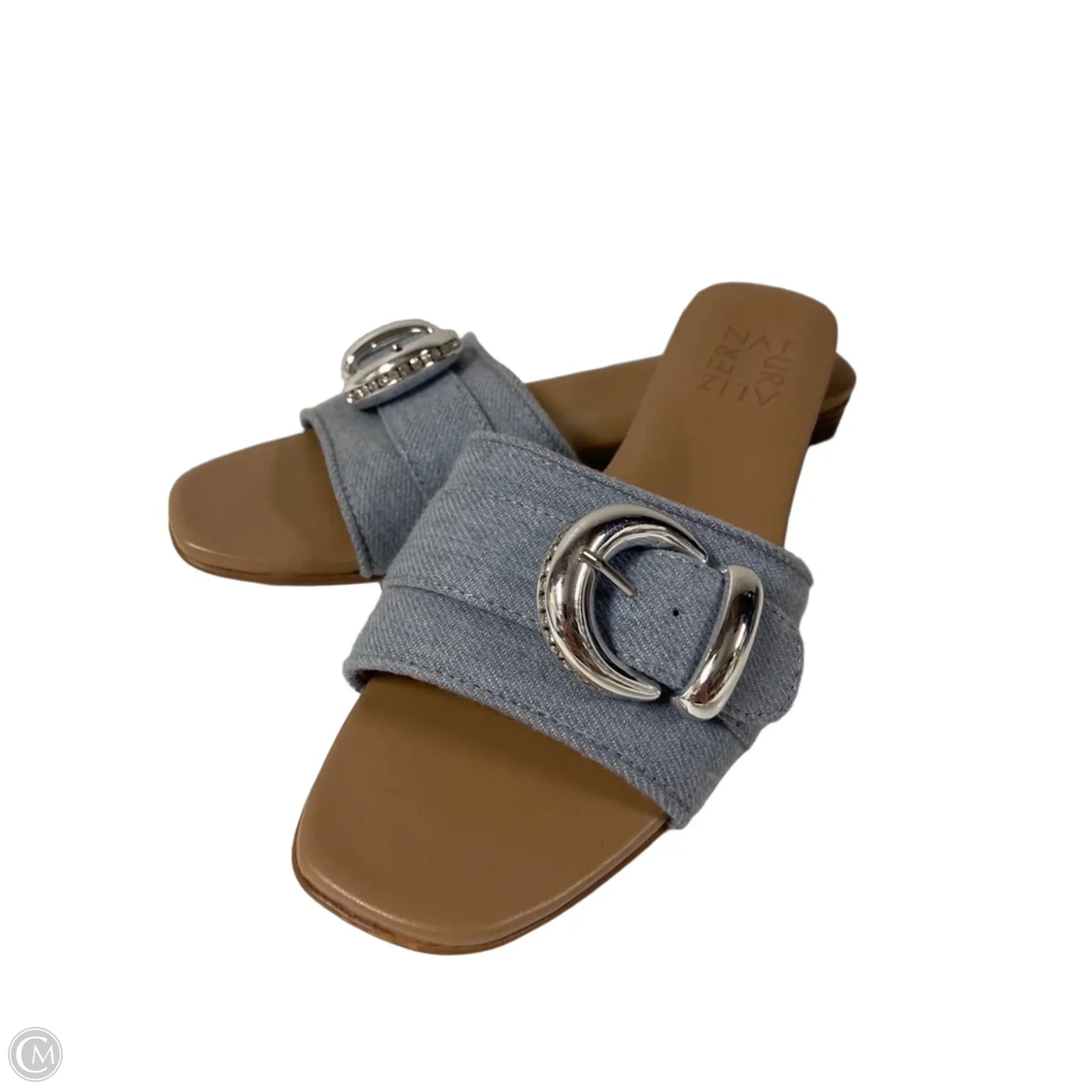 Sandals Flats By Naturalizer In Blue Denim, Size: 5