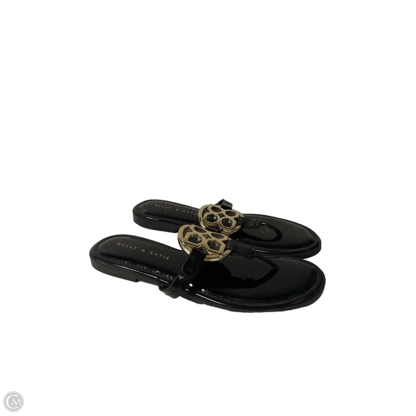 Sandals Flip Flops By Kelly And Katie In Black, Size: 8.5