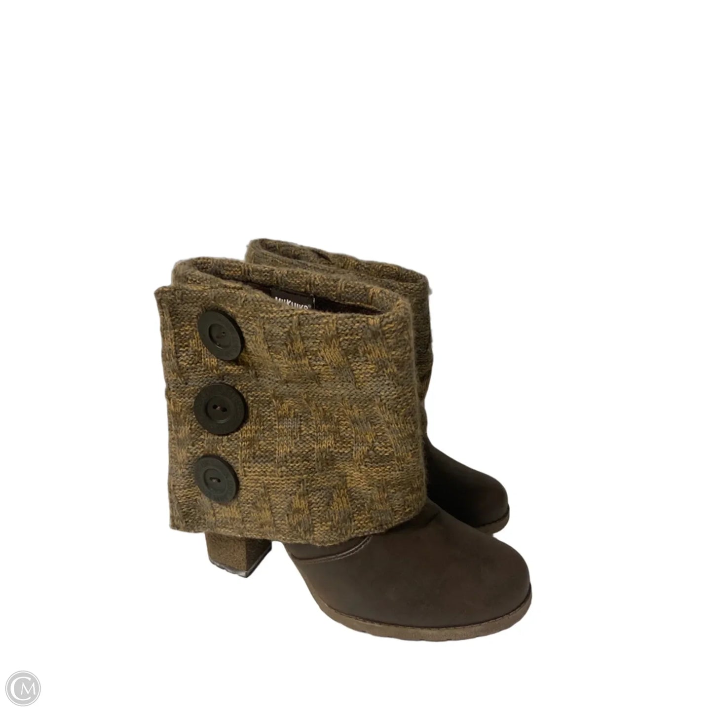 Boots Ankle Heels By Muk Luks In Brown, Size: 8