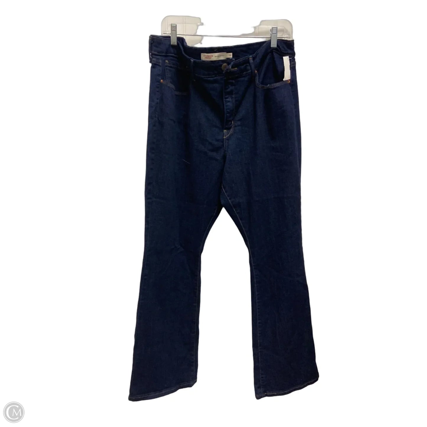 Jeans Boot Cut By Levis In Blue Denim, Size: 18