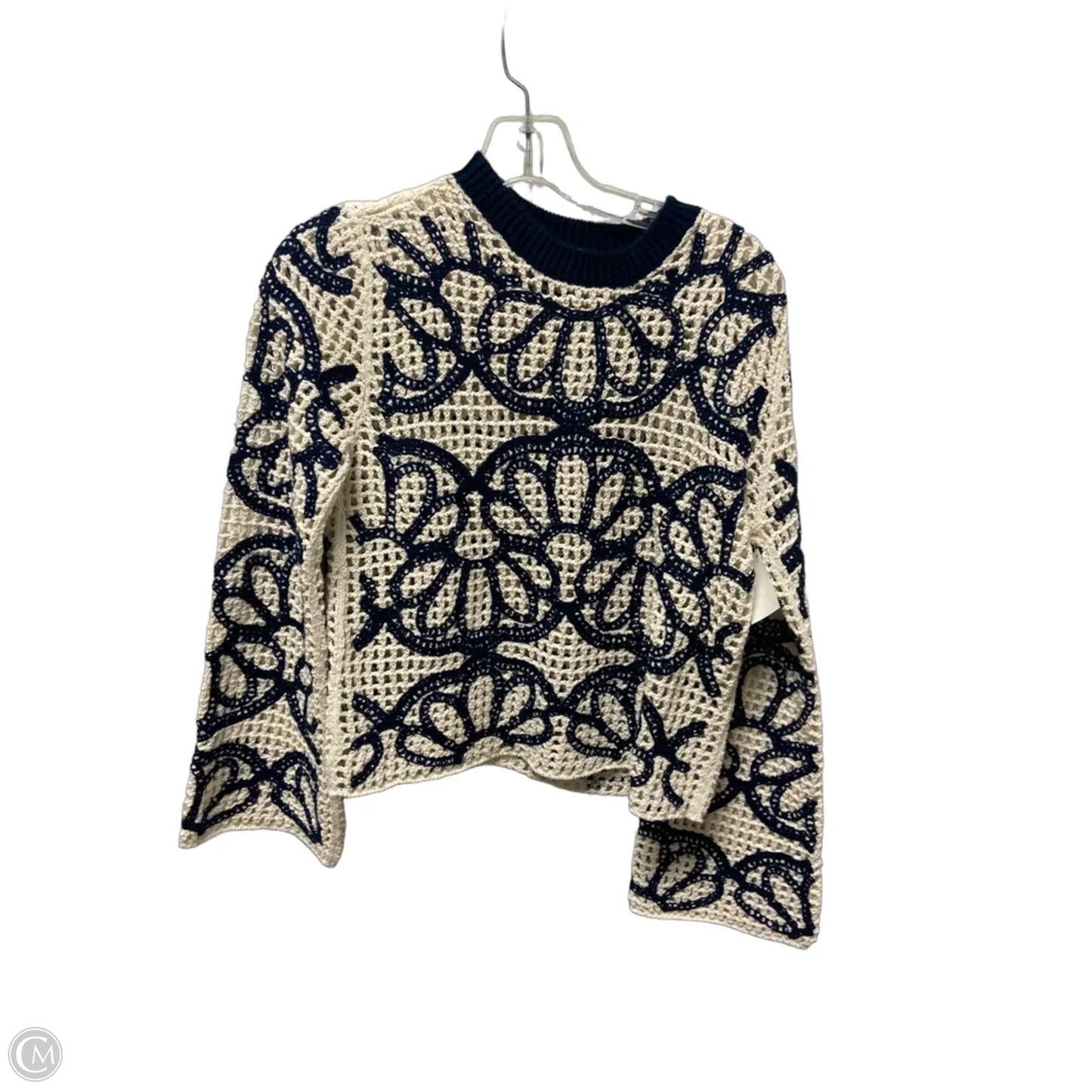 Sweater By Madewell In Blue & White, Size: Xs