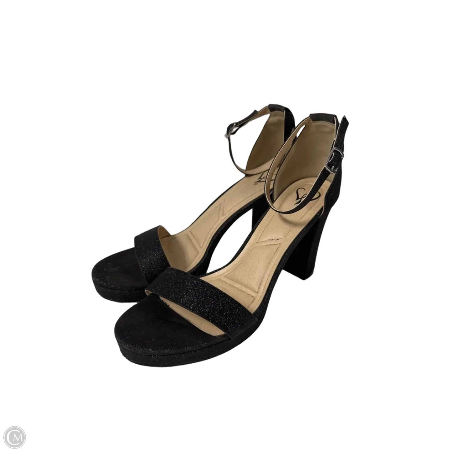Sandals Heels Block By Windsor In Black, Size: 9