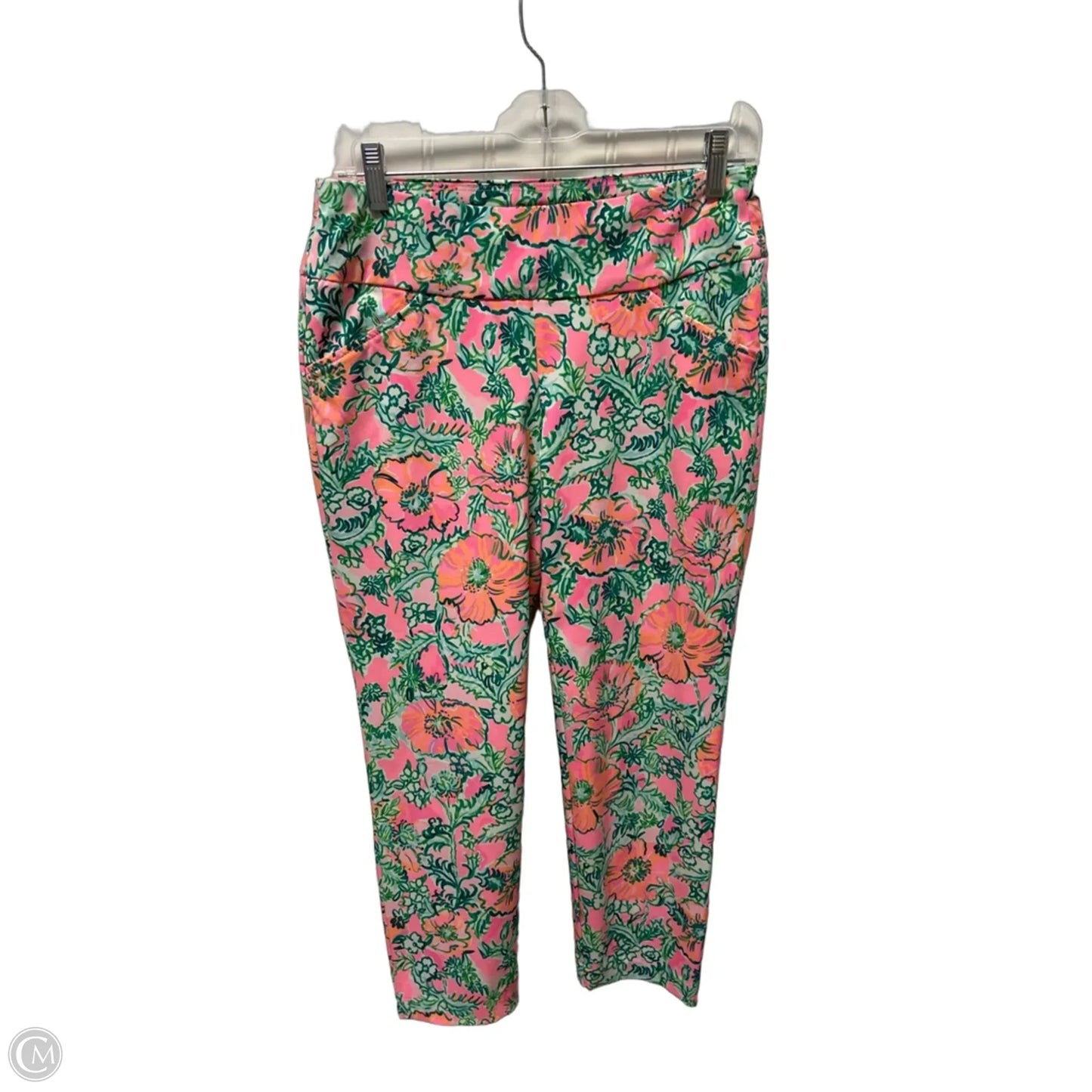 Pants Designer By Lilly Pulitzer In Green & Pink, Size: 6