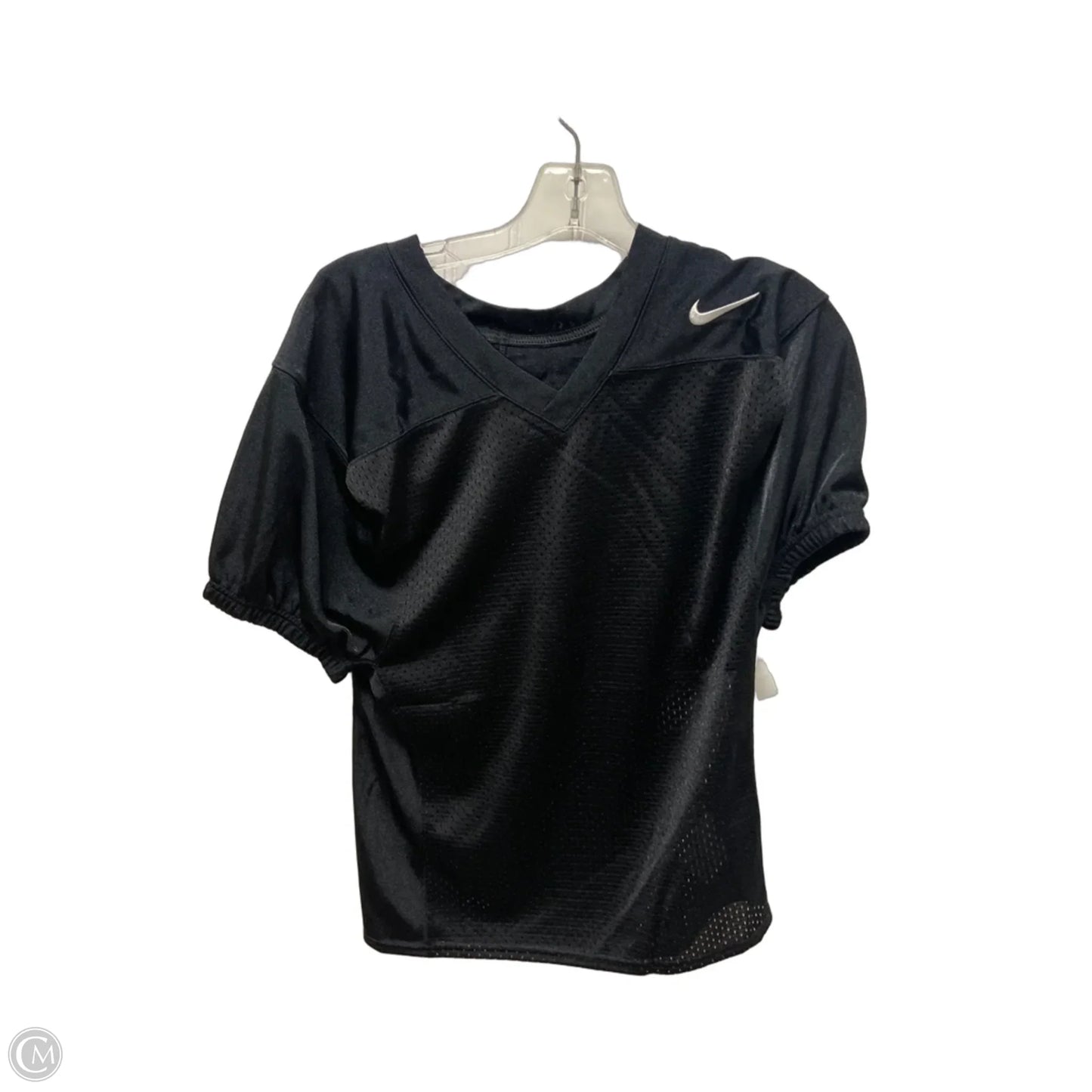 Athletic Top Short Sleeve By Nike In Black, Size: L