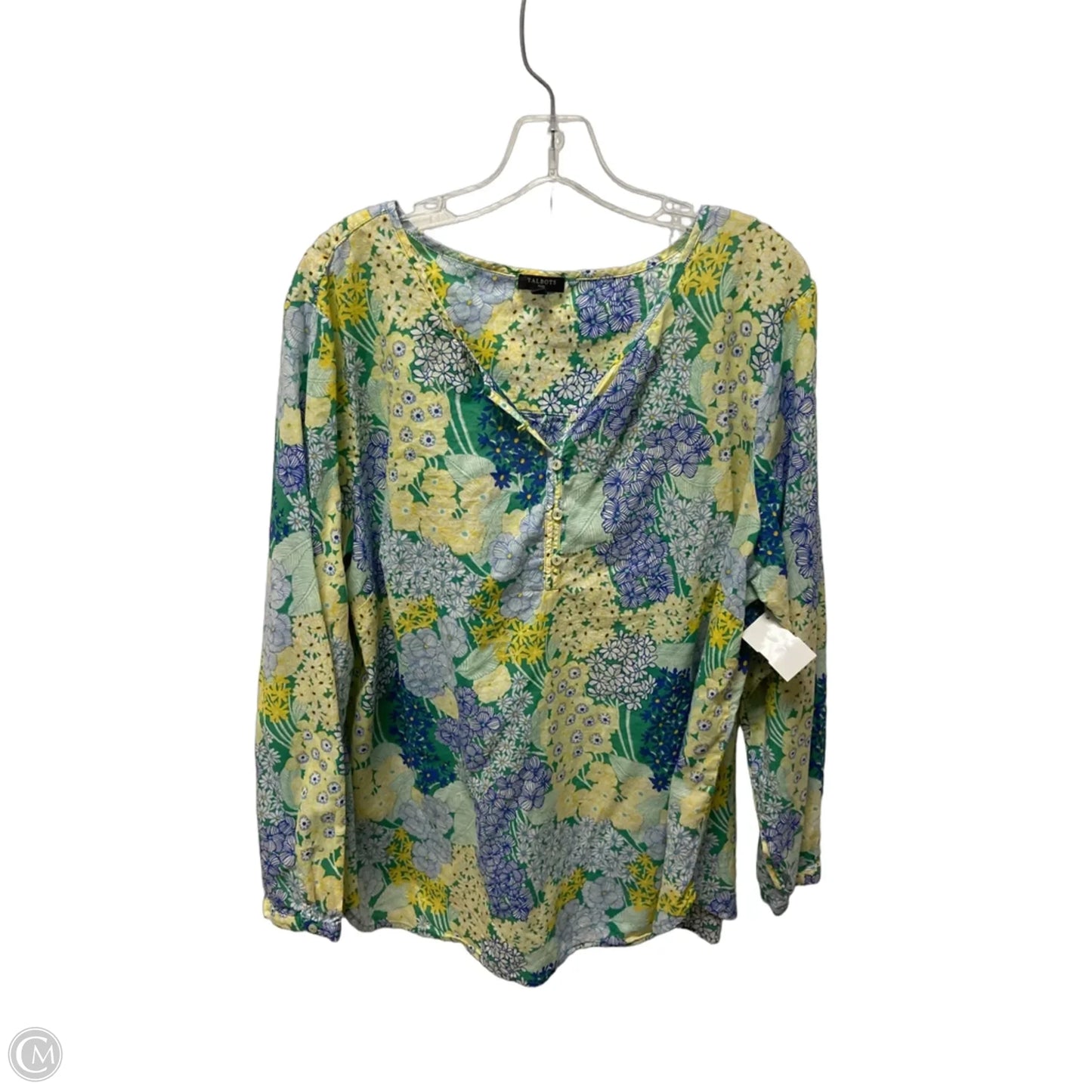 Top Long Sleeve Basic By Talbots In Green, Size: 2x