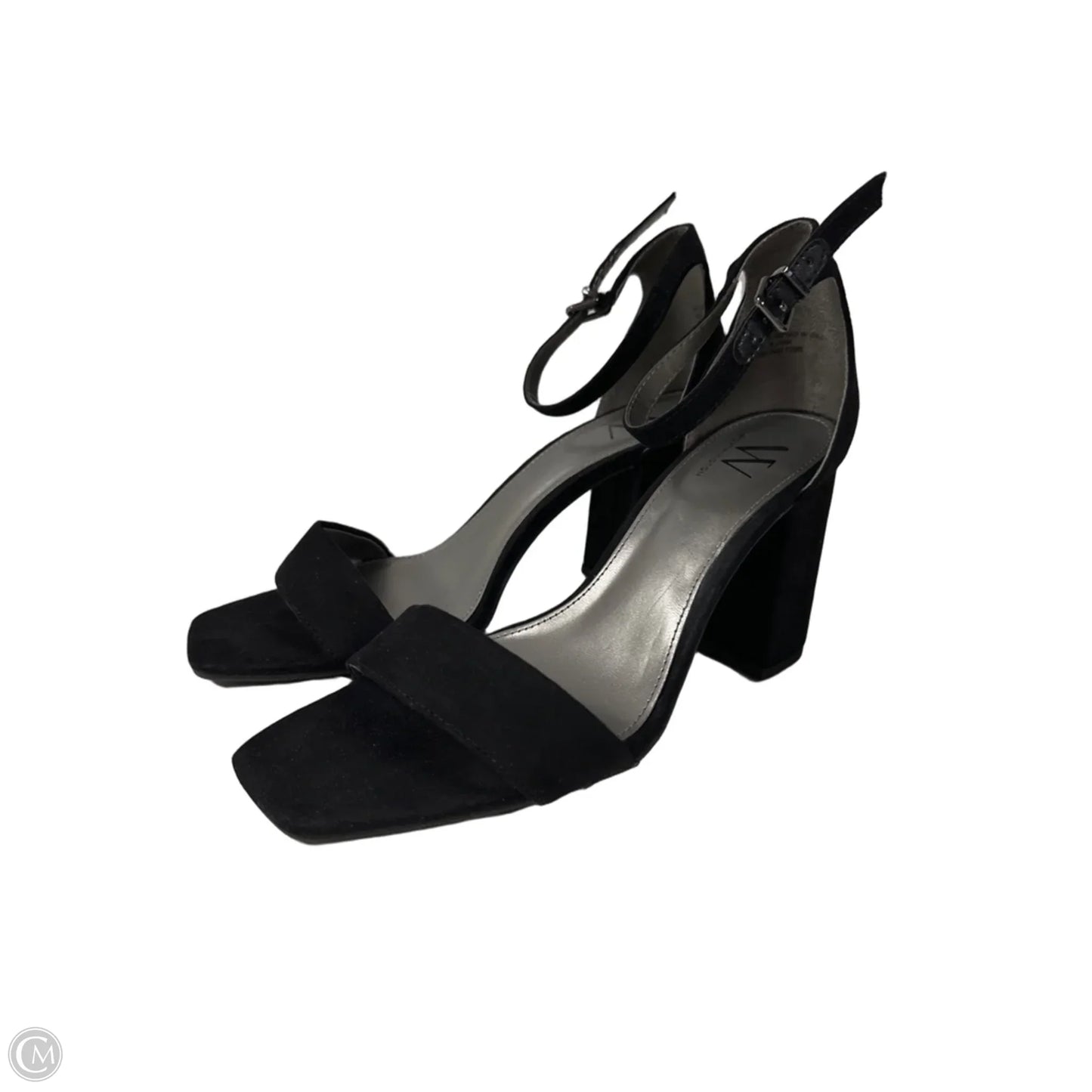 Sandals Heels Block By Worthington In Black, Size: 8.5