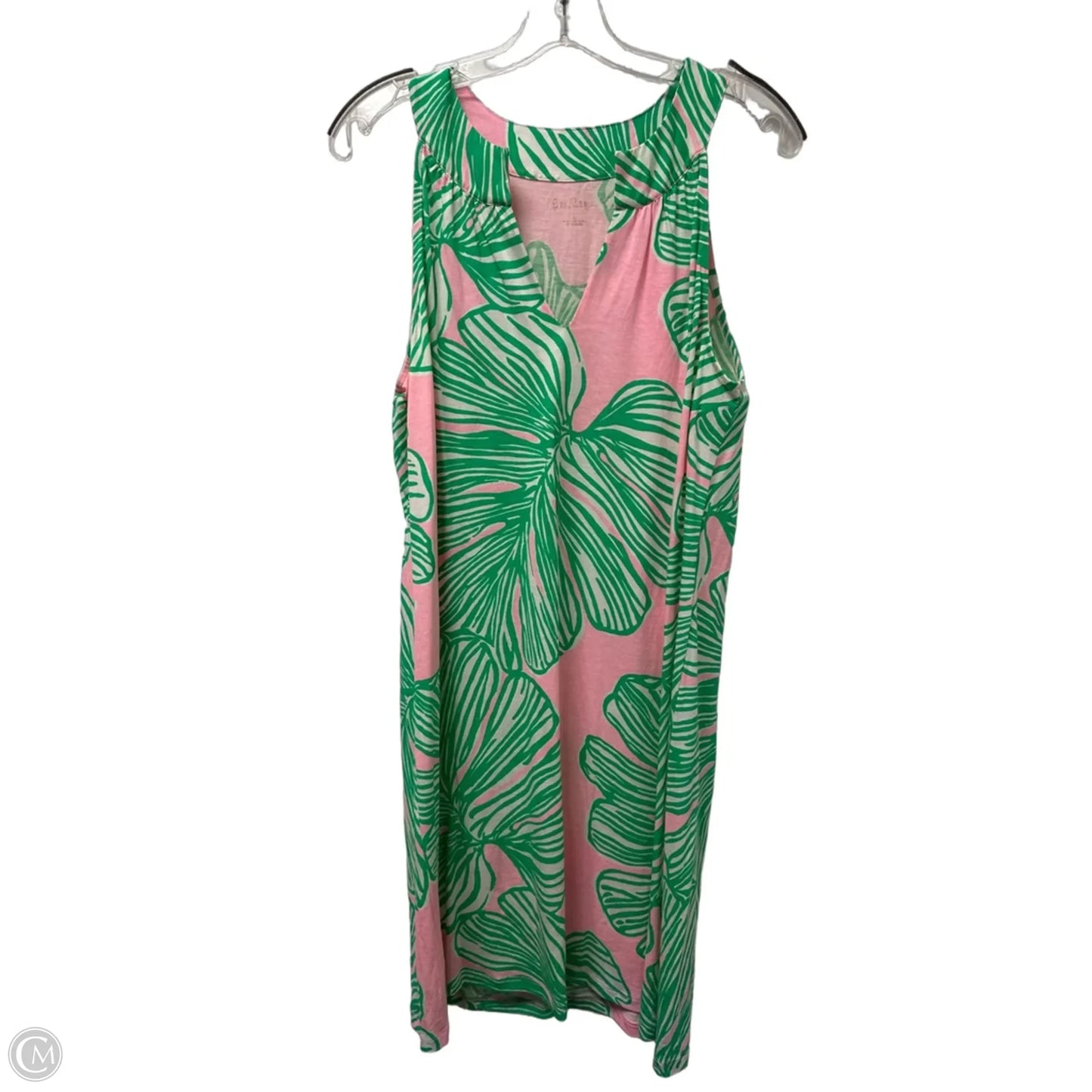 Dress Designer By Lilly Pulitzer In Green & Pink, Size: L