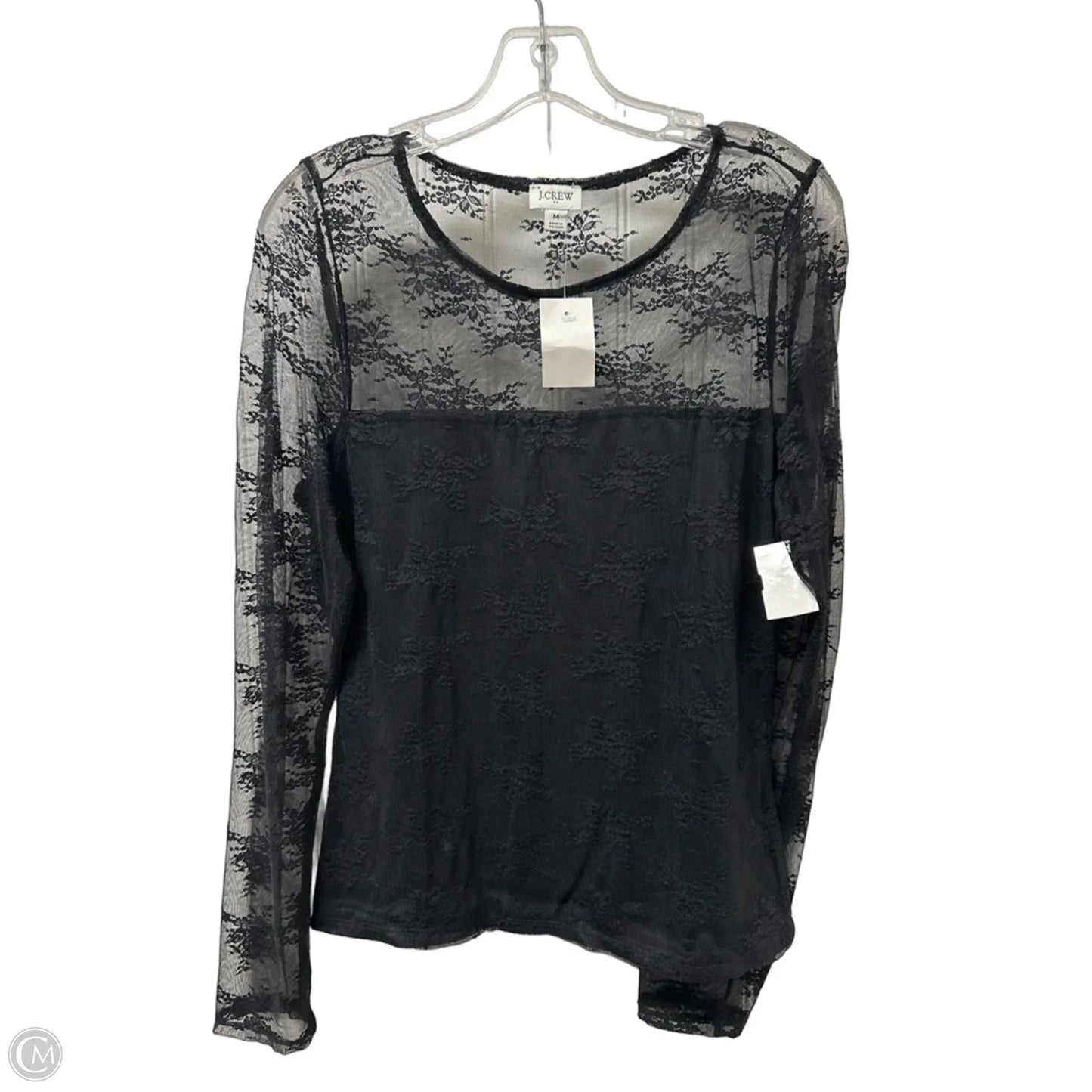 Top Long Sleeve By J. Crew In Black, Size: M
