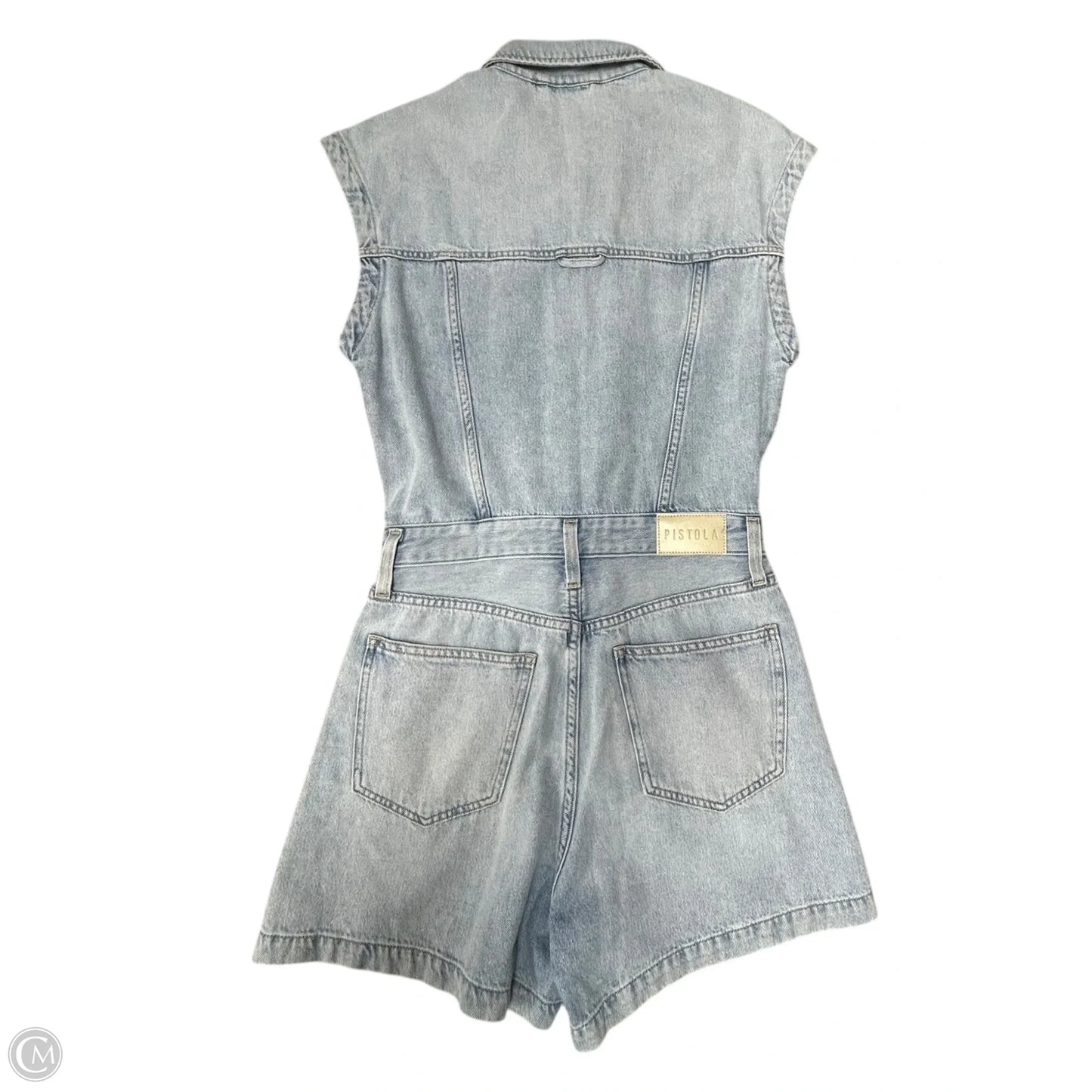 Romper By Pistola In Blue Denim, Size: S