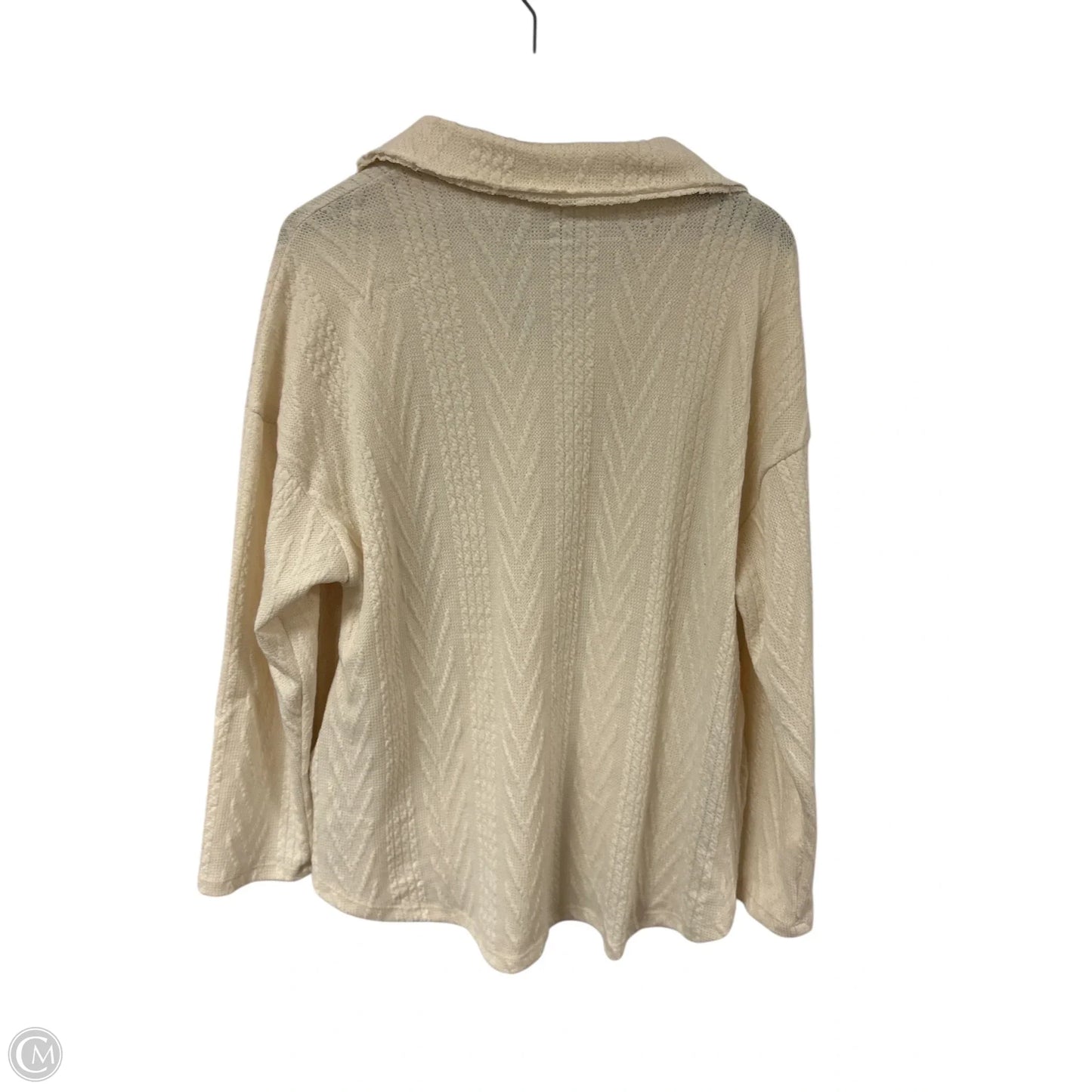 Jacket Shirt By Bucketlist In Cream, Size: M