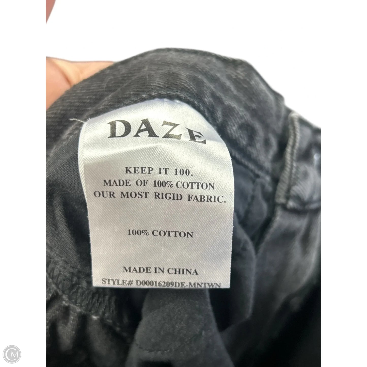 Jeans Straight By Daze Denim In Black Denim, Size: 0