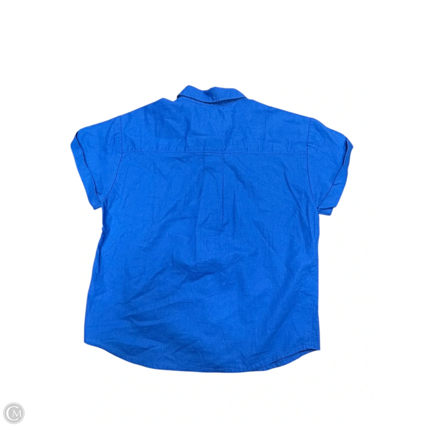 Blouse Short Sleeve By J. Crew In Blue, Size: Xs
