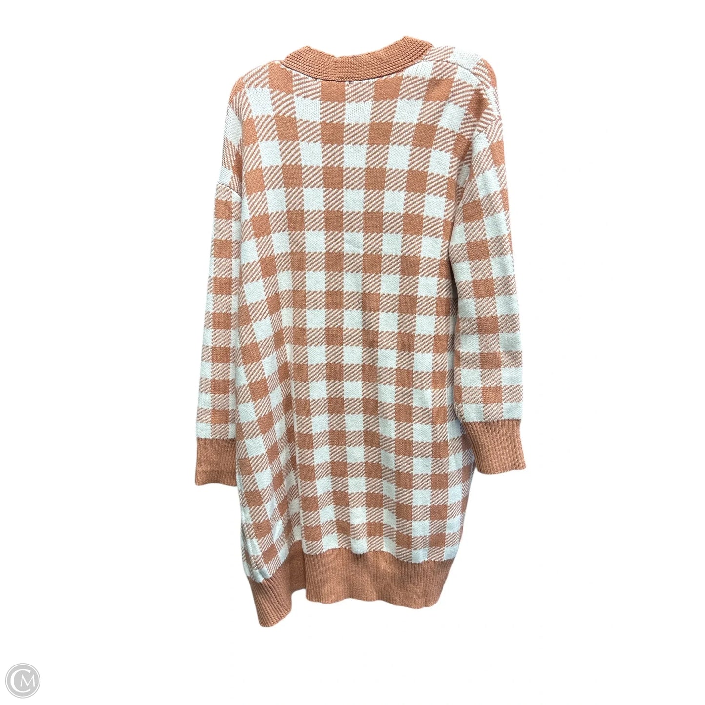 Sweater Cardigan By Kirundo In Tan & White, Size: Xxl