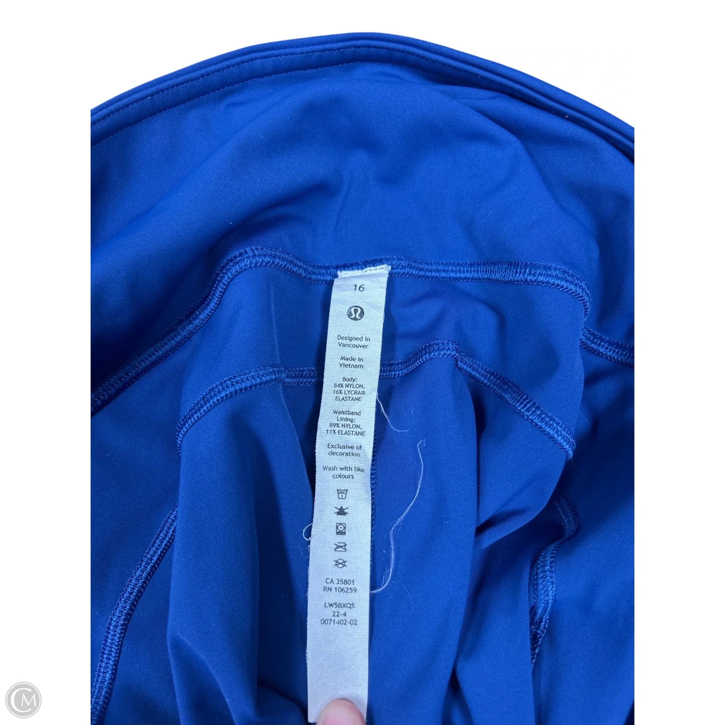 Athletic Leggings By Lululemon In Blue, Size: 16