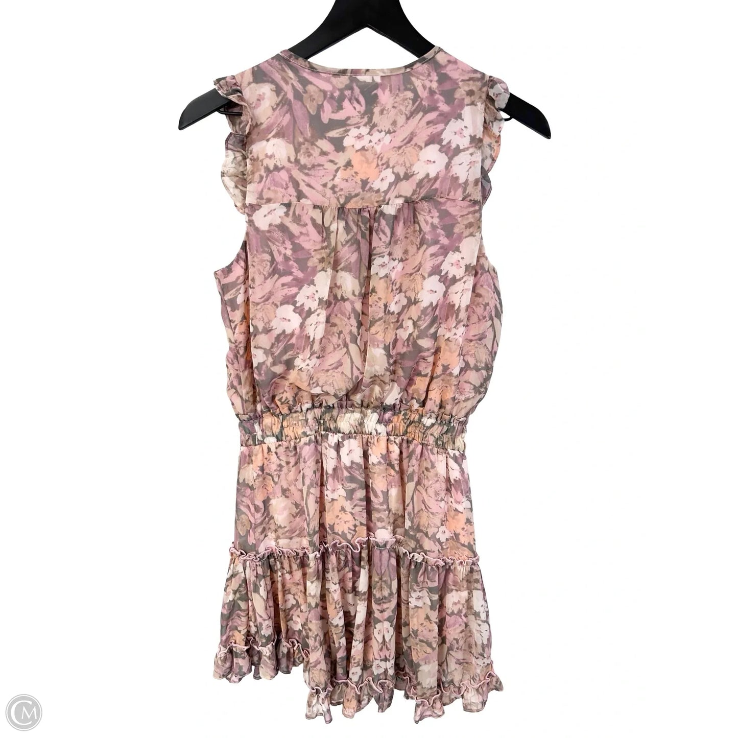 Dress Party Short By Adrienne In Pink & Tan, Size: S