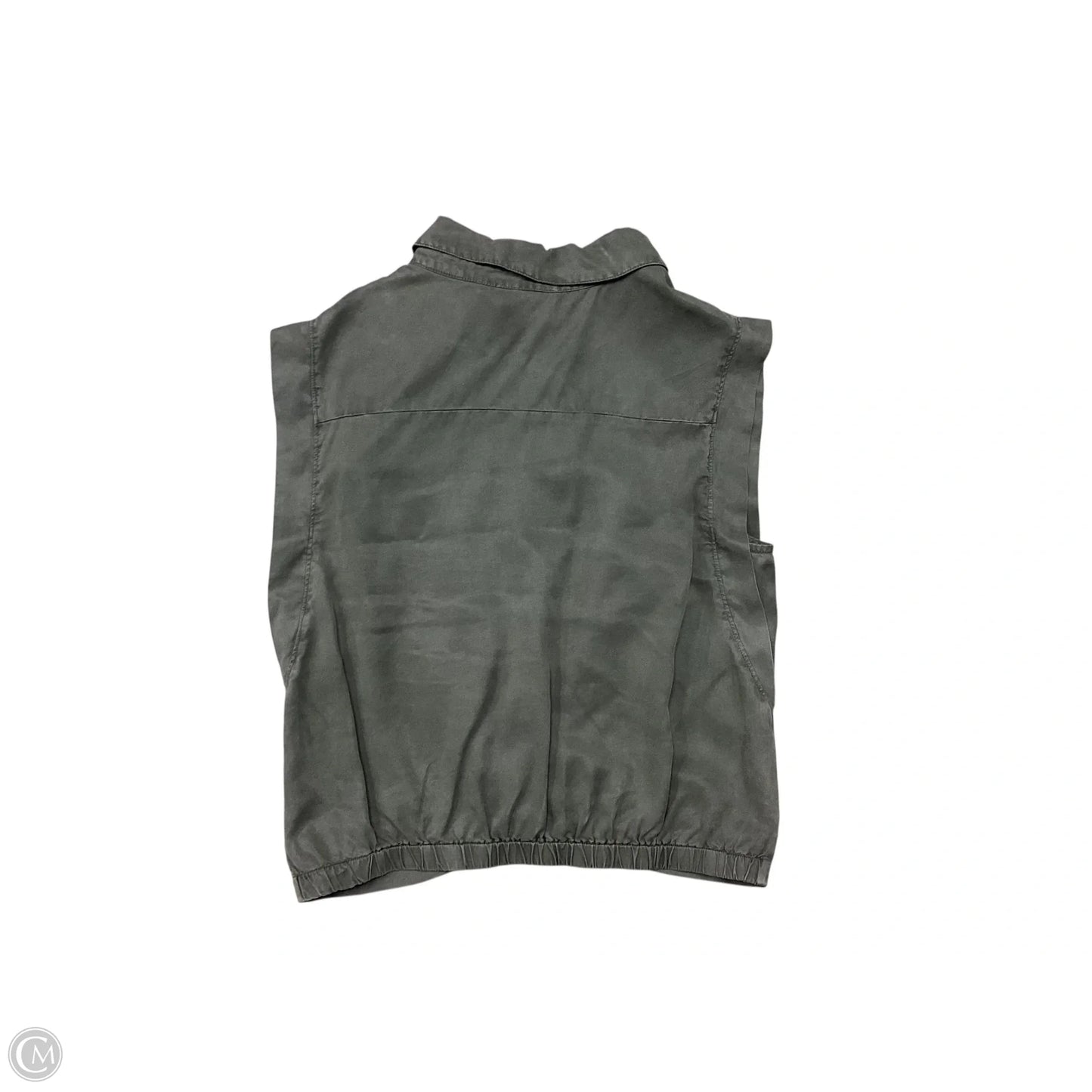 Blouse Short Sleeve By Evereve In Grey, Size: S