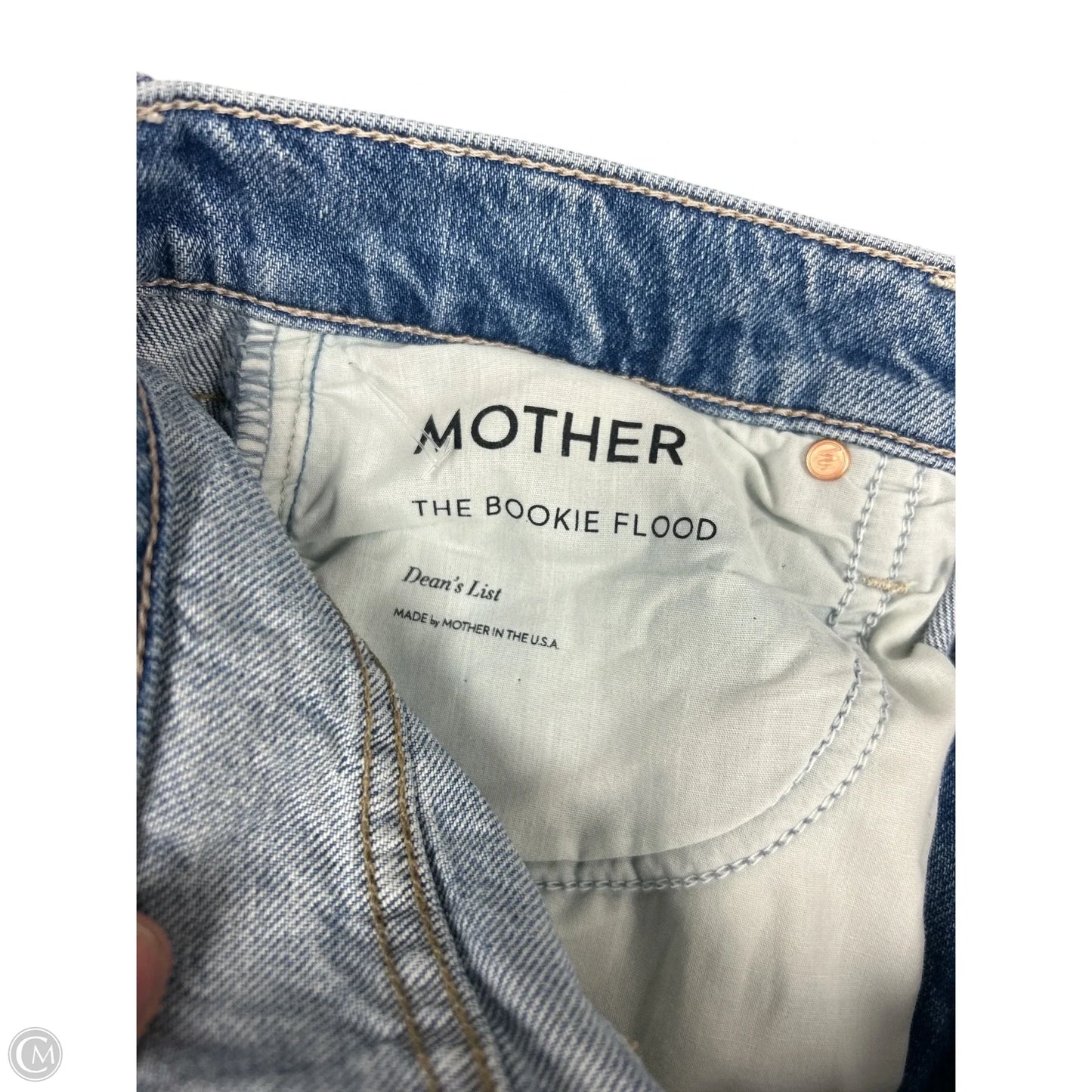 Jeans Straight By Mother In Blue Denim, Size: 2