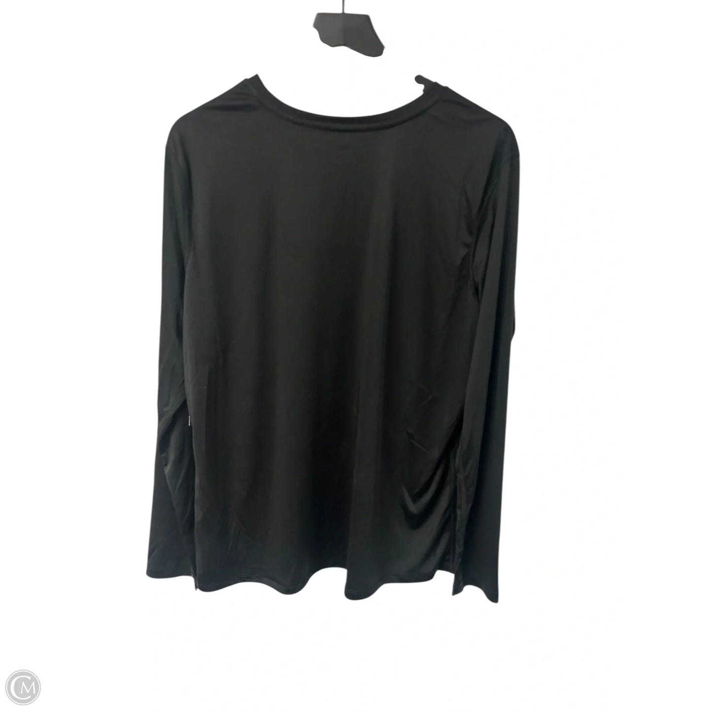 Athletic Top Long Sleeve Crewneck By Athletic Works In Black, Size: Xl