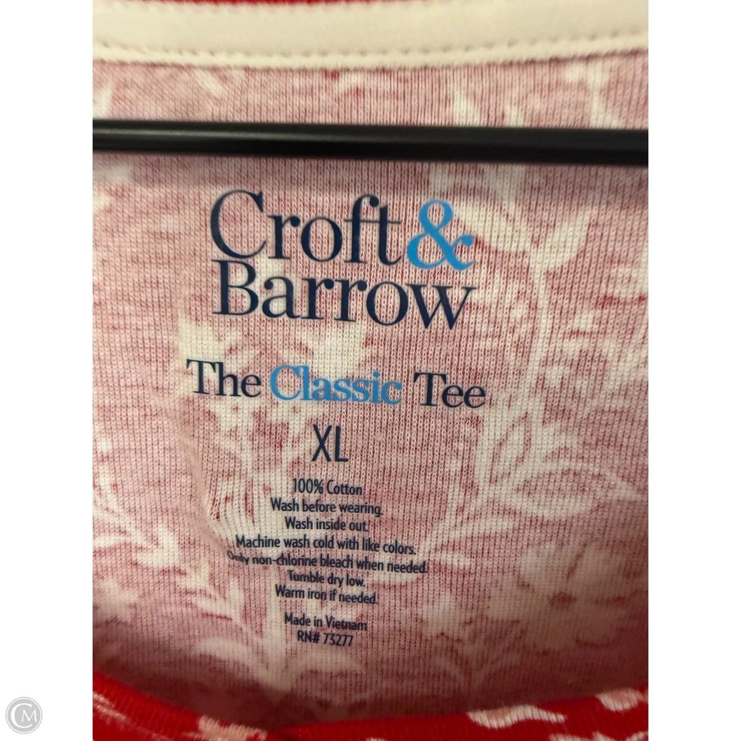 Top Long Sleeve Basic By Croft And Barrow In Red, Size: Xl