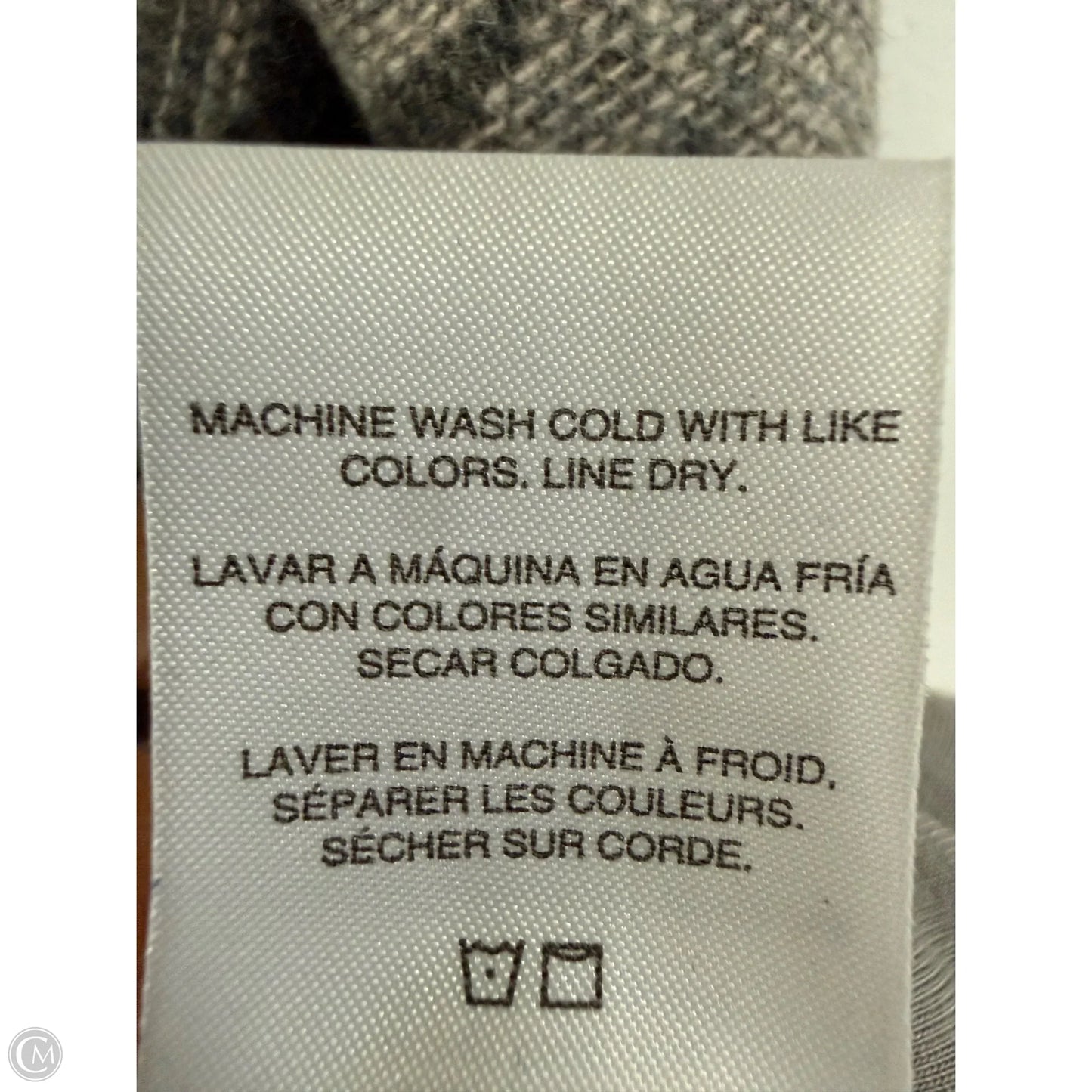 Jacket Shirt By Thread And Supply In Grey & Pink, Size: L