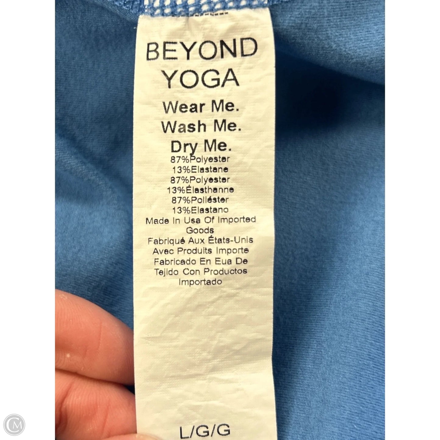 Athletic Tank Top By Beyond Yoga In Blue, Size: L