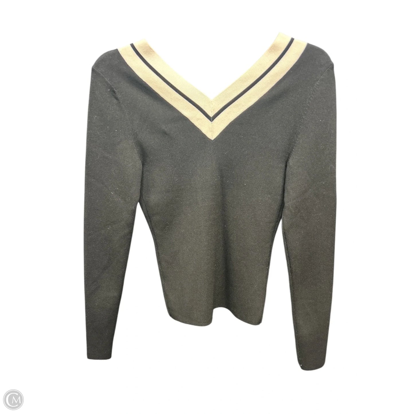 Top Long Sleeve By Express In Black & Cream, Size: Xs