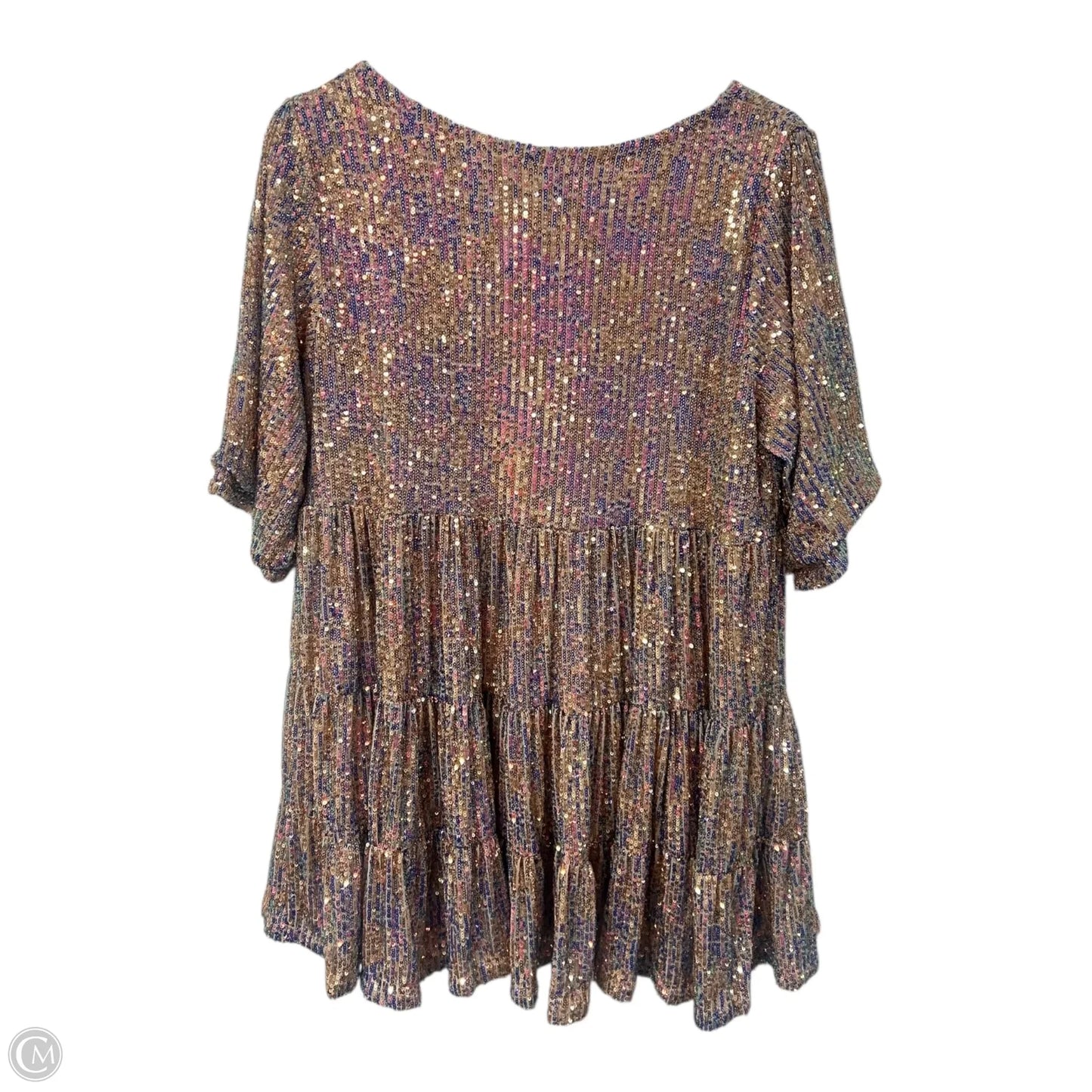 Dress Party Short By Cmb In Blue & Gold, Size: M