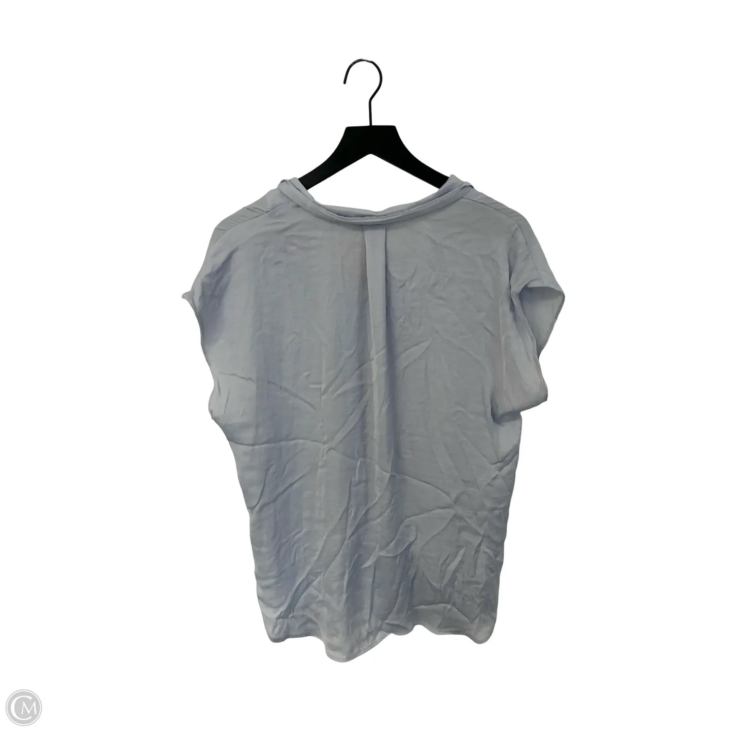 Blouse Short Sleeve By Nine West Apparel In Blue, Size: L
