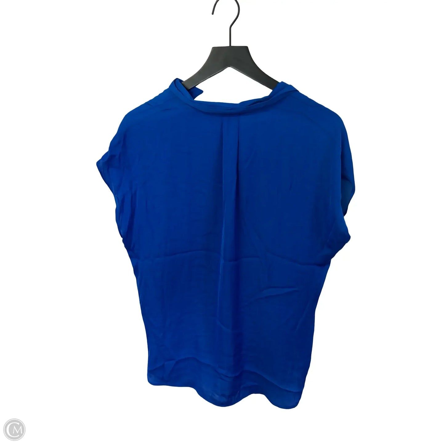 Blouse Short Sleeve By Nine West Apparel In Blue, Size: L