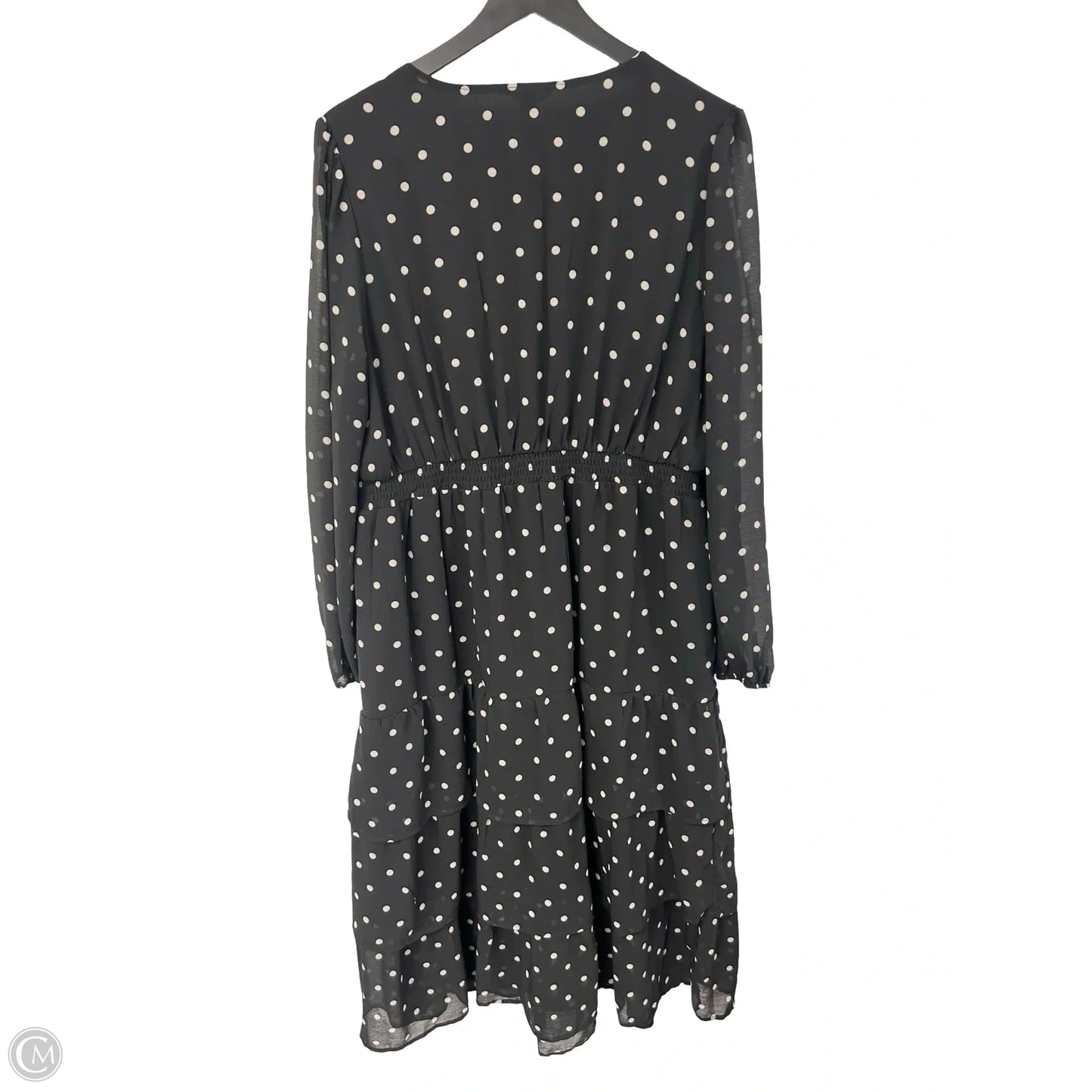 Dress Casual Midi By Time And Tru In Black & White, Size: Xl