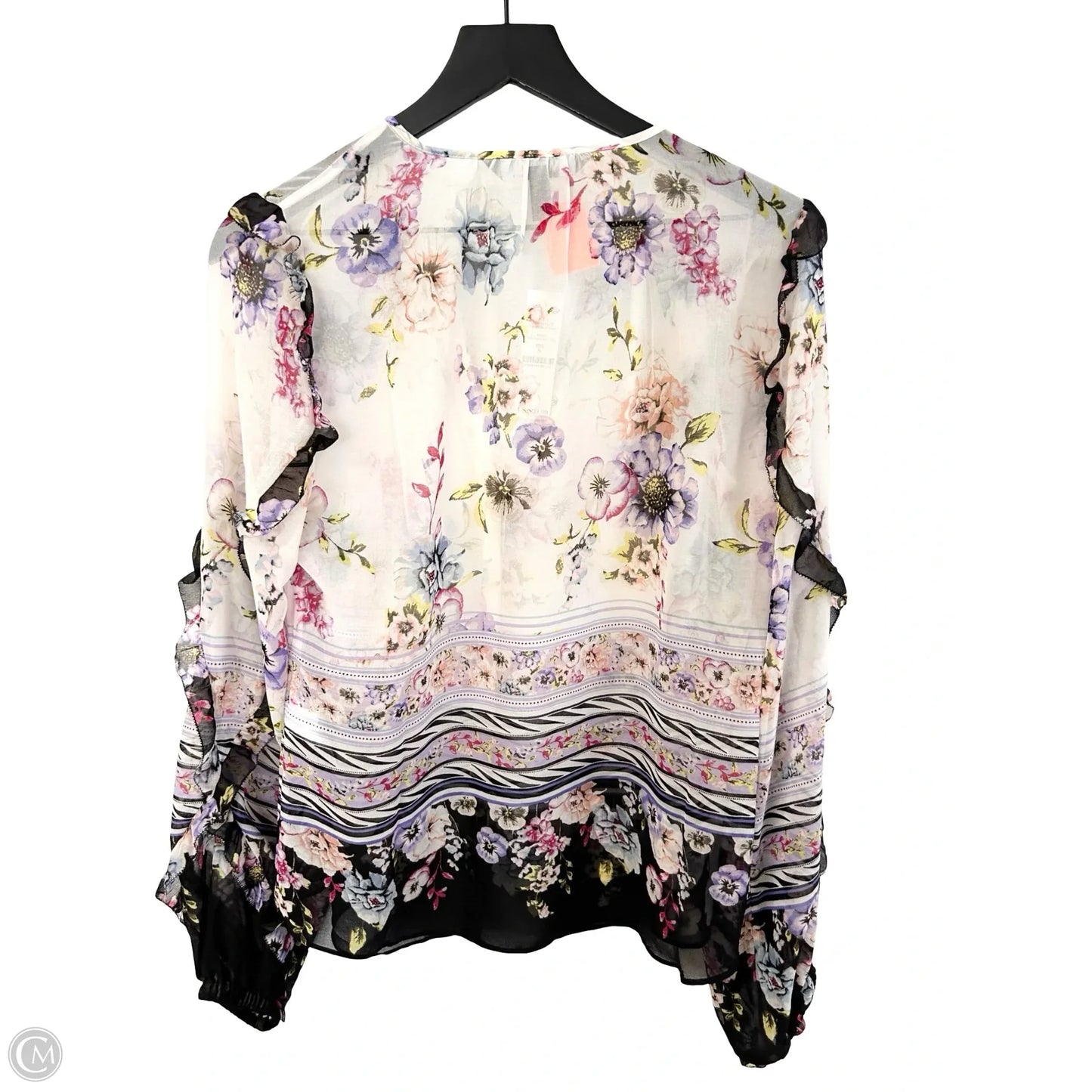 Top Long Sleeve By White House Black Market In Floral Print, Size: S
