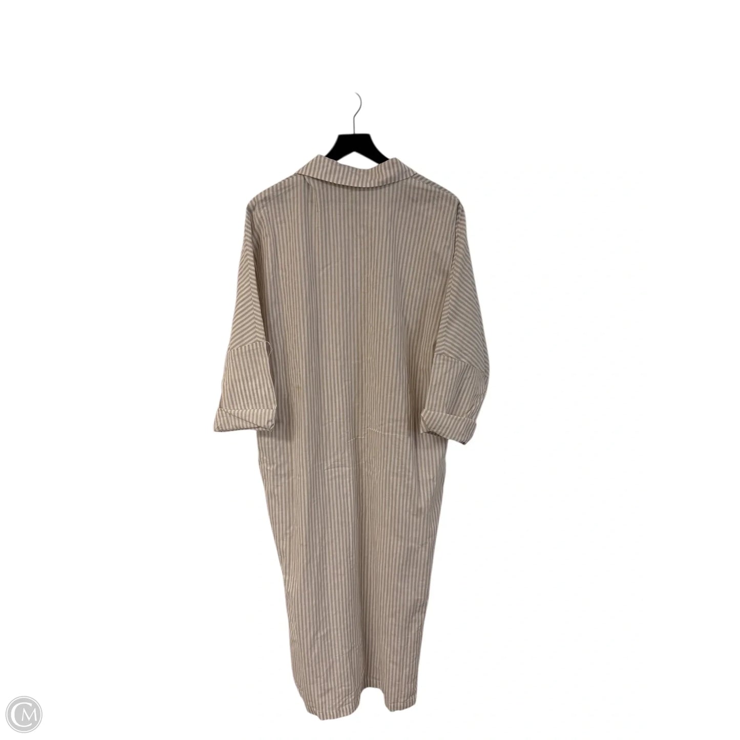 Swimwear Cover-up By Cme In Tan & White, Size: L
