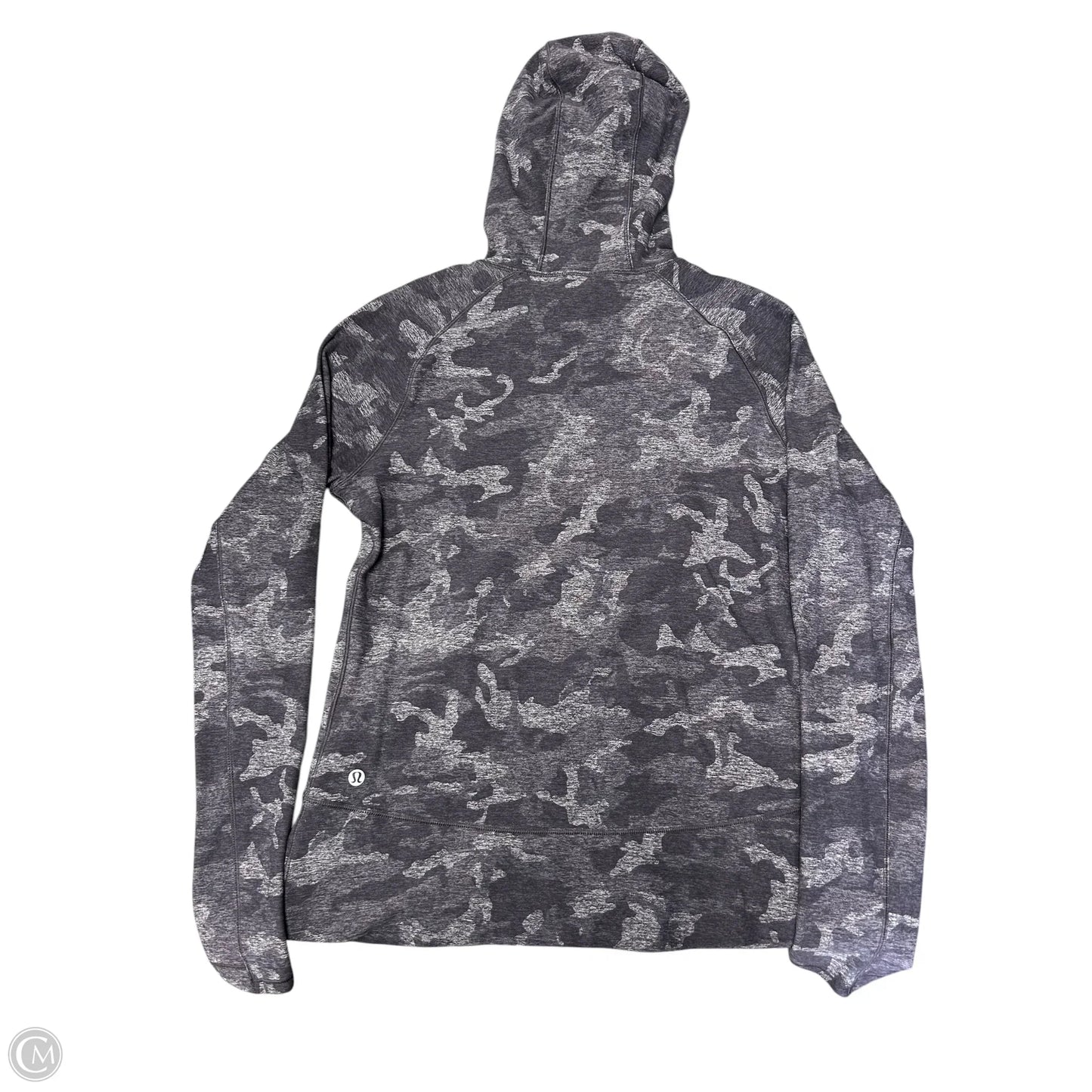 Athletic Top Long Sleeve Hoodie By Lululemon In Grey, Size: 10