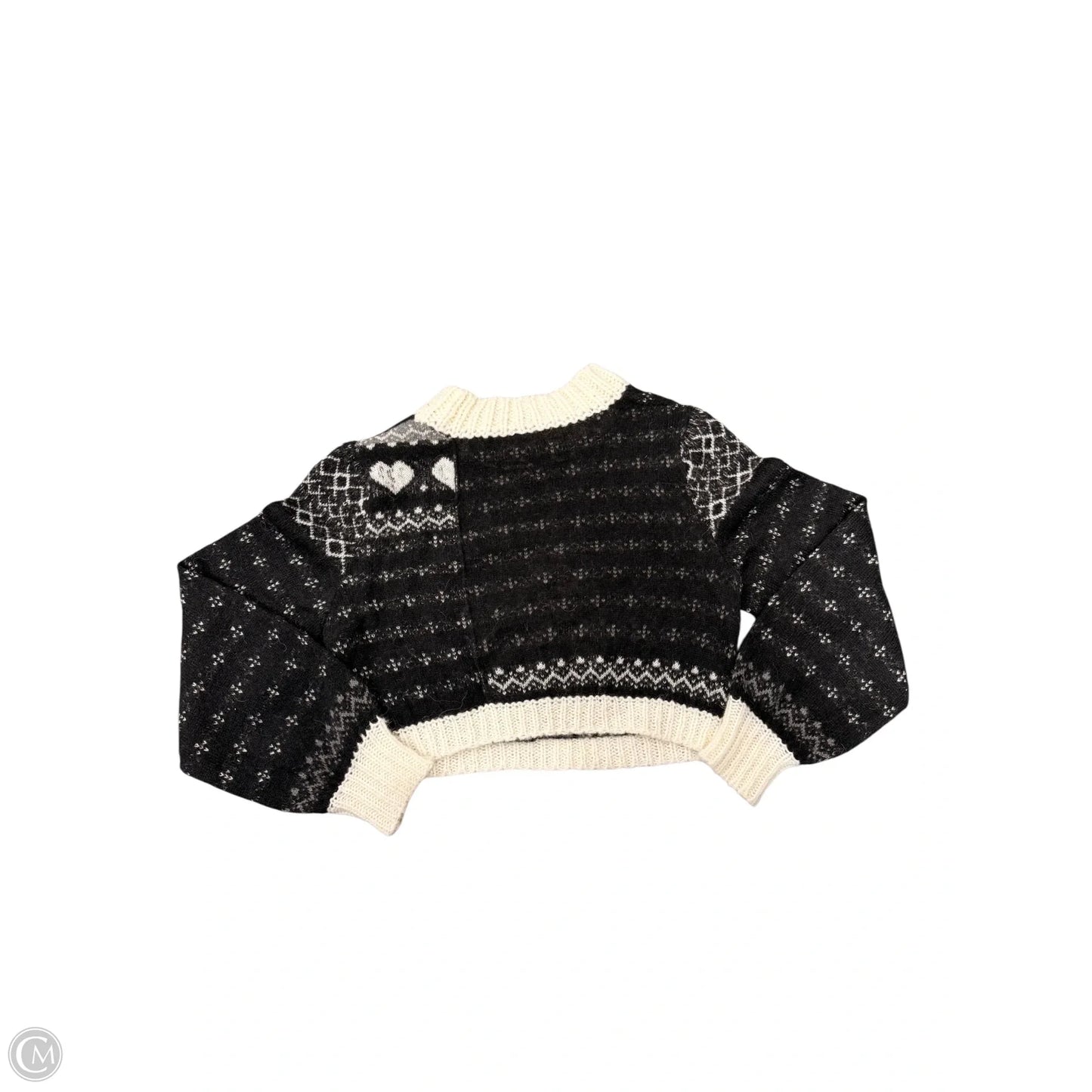 Sweater By Free People In Black & Cream, Size: Xs