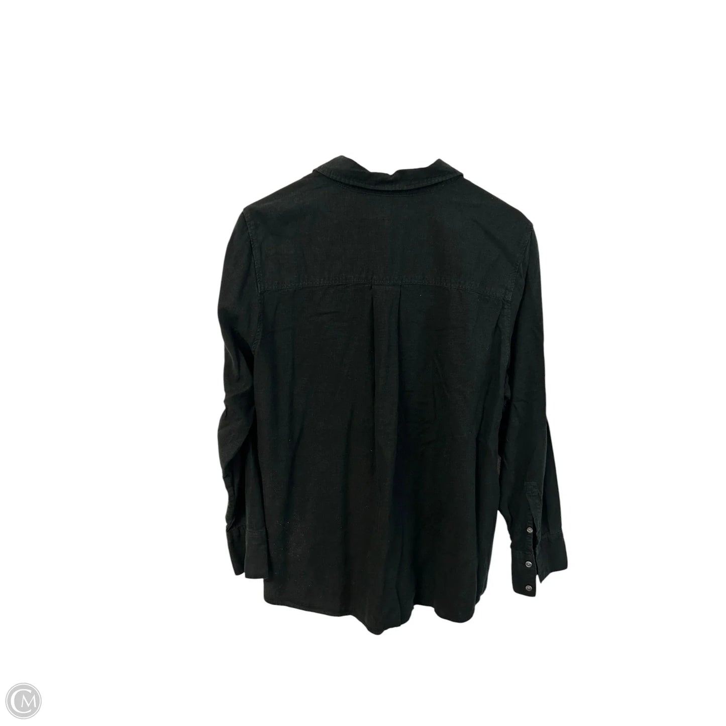Blouse Long Sleeve By Banana Republic In Black, Size: Xl