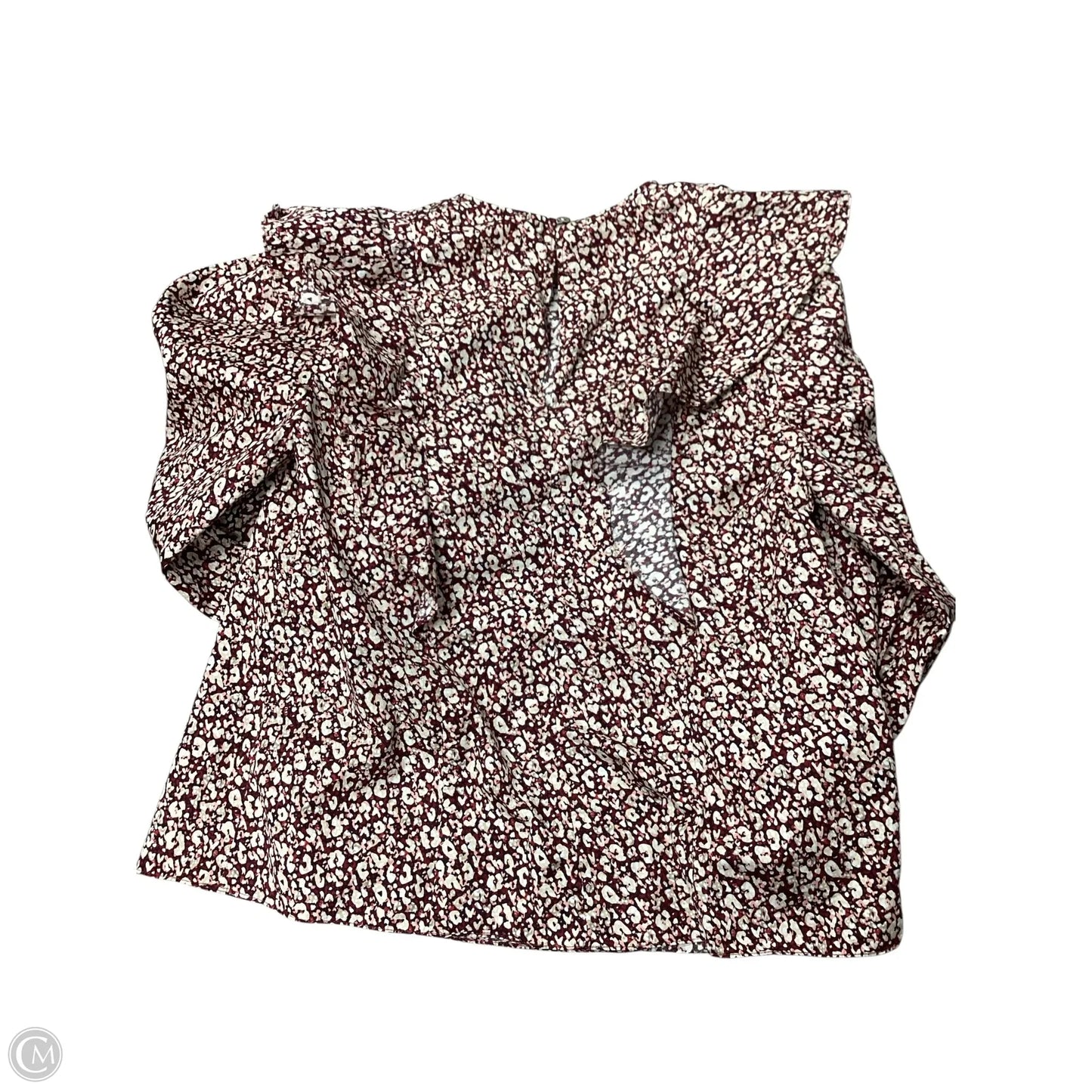 Blouse 3/4 Sleeve By Ted Baker In Maroon, Size: 8