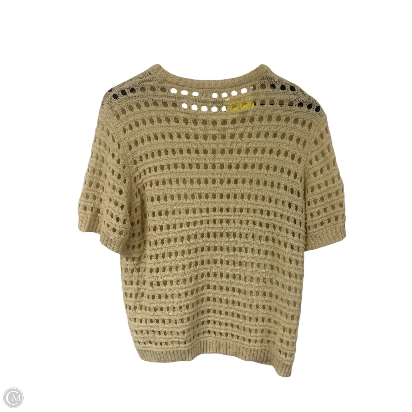 Sweater Short Sleeve By Bibi In Beige, Size: L