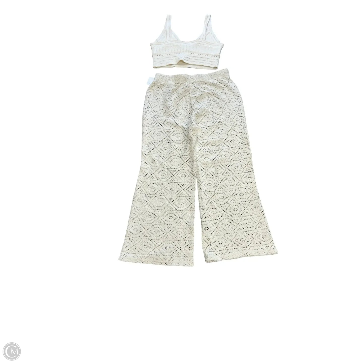 Pants Set 2pc By Banana Republic In Cream, Size: L