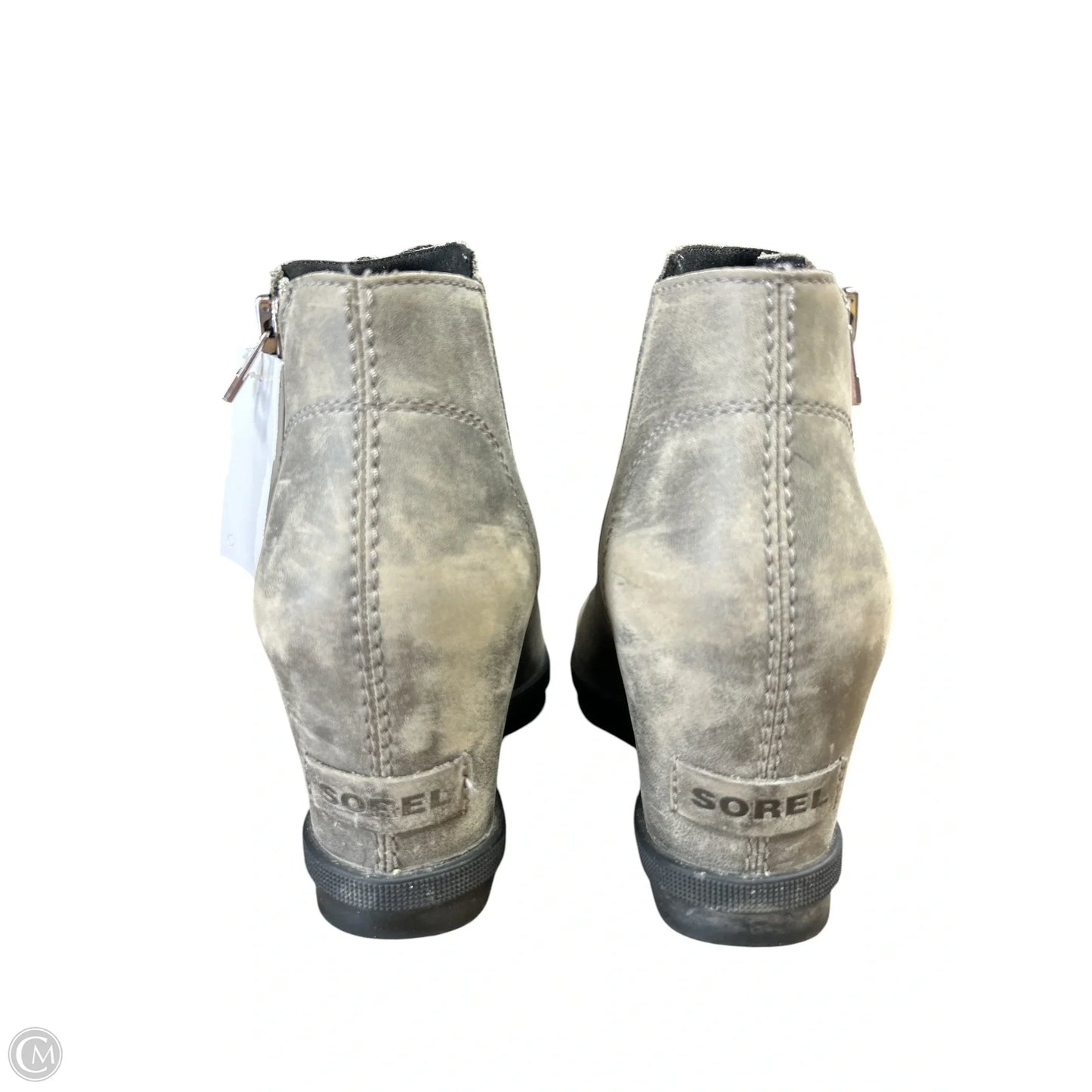 Boots Ankle Heels By Sorel In Grey, Size: 9.5