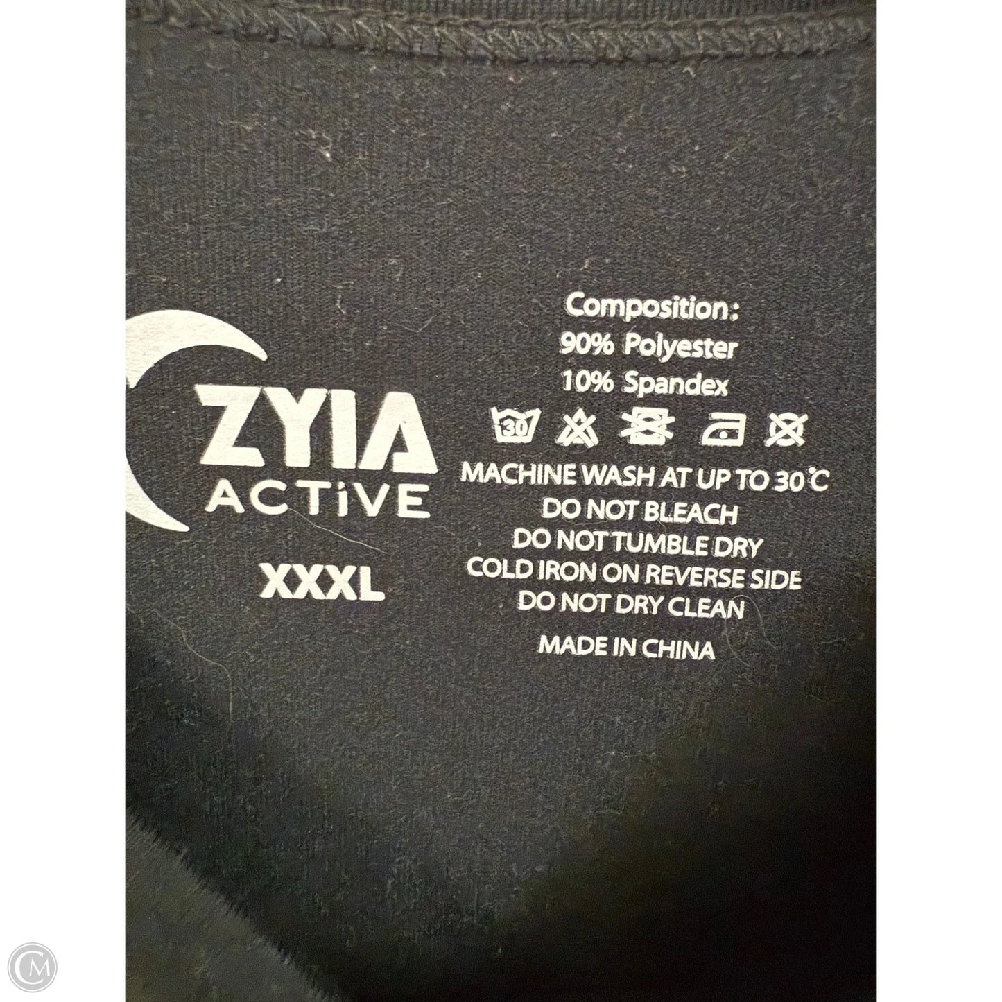 Athletic Top Short Sleeve By Zyia In Black, Size: 3x
